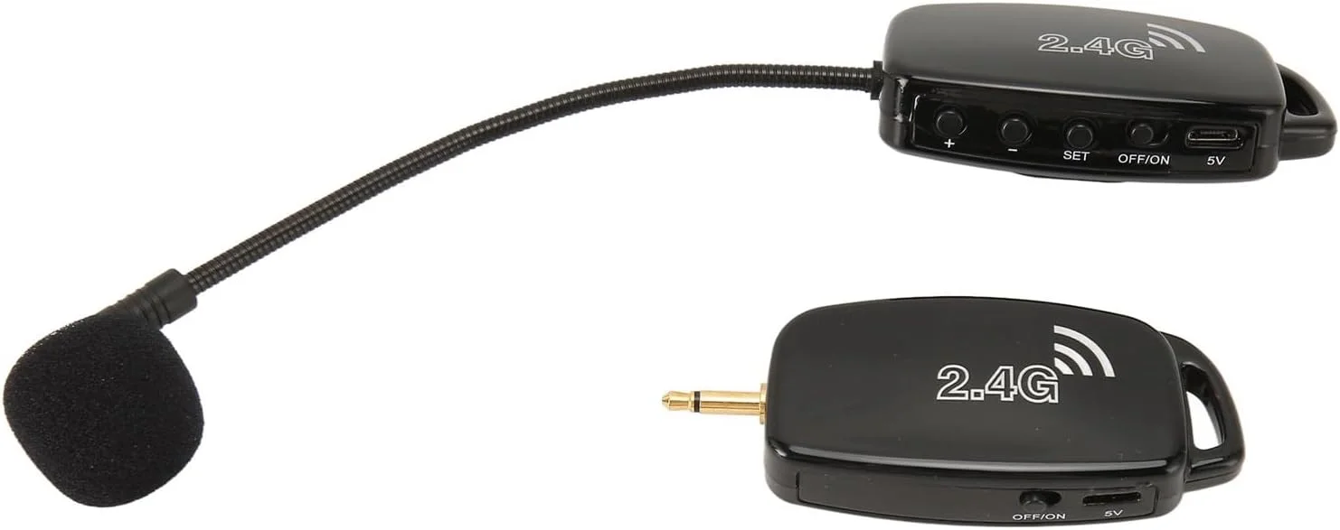 میکروفون ارهو Bewinner 2.4G بی سیم با قابلیت کاهش نویز برای ویولن، ویولنسل، ساکسیفون و موارد دیگر، طراحی ضد تداخل و اتصال آسان