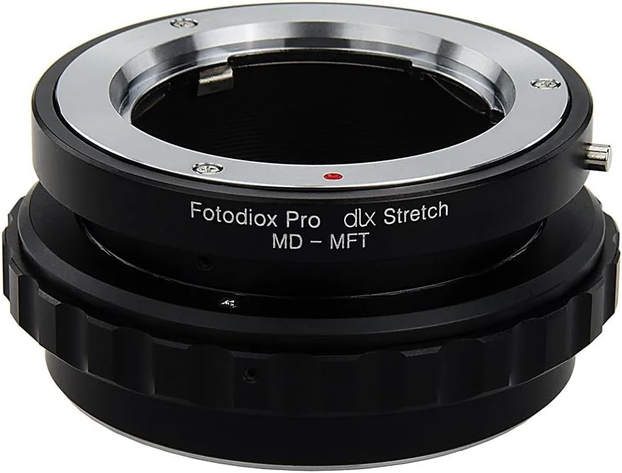 آداپتور مانت لنز کشویی Fotodiox DLX - لنزهای Minolta Rokkor (SR/MD/MC) SLR به بدنه دوربین بدون آینه با مانت Micro Four Thirds (MFT, M4/3) با هلیکوئید فوکوس ماکرو و فیلترهای مغناطیسی