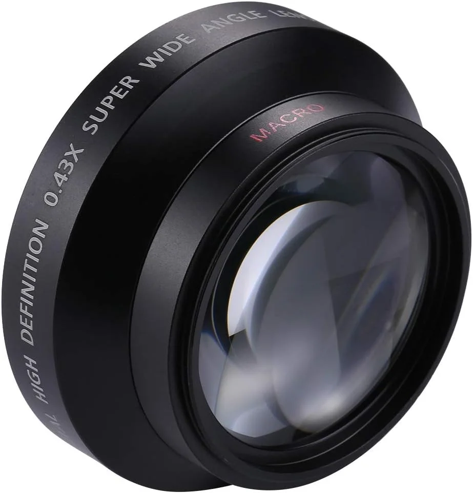 لنز زاویه باز فوق العاده عریض 62 میلی متری 0.45X به همراه لنز ماکرو، لوازم جانبی دوربین