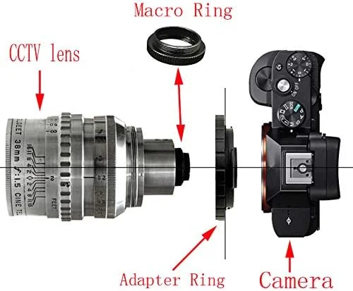 حلقه آداپتور لنز فیلم C-Mount، حلقه ماکرو برای C-FX C-PQ C-EOSM C-N1 NEX C-M4/3 لنز فیلم ССТ𝖵 (C-EOS M) حلقه آداپتور لنز فیلم C-Mount، حلقه ماکرو برای C-FX C-PQ C-EOSM C-N1 NEX C-M4/3 لنز فیلم ССТ𝖵 (C-EOS M)