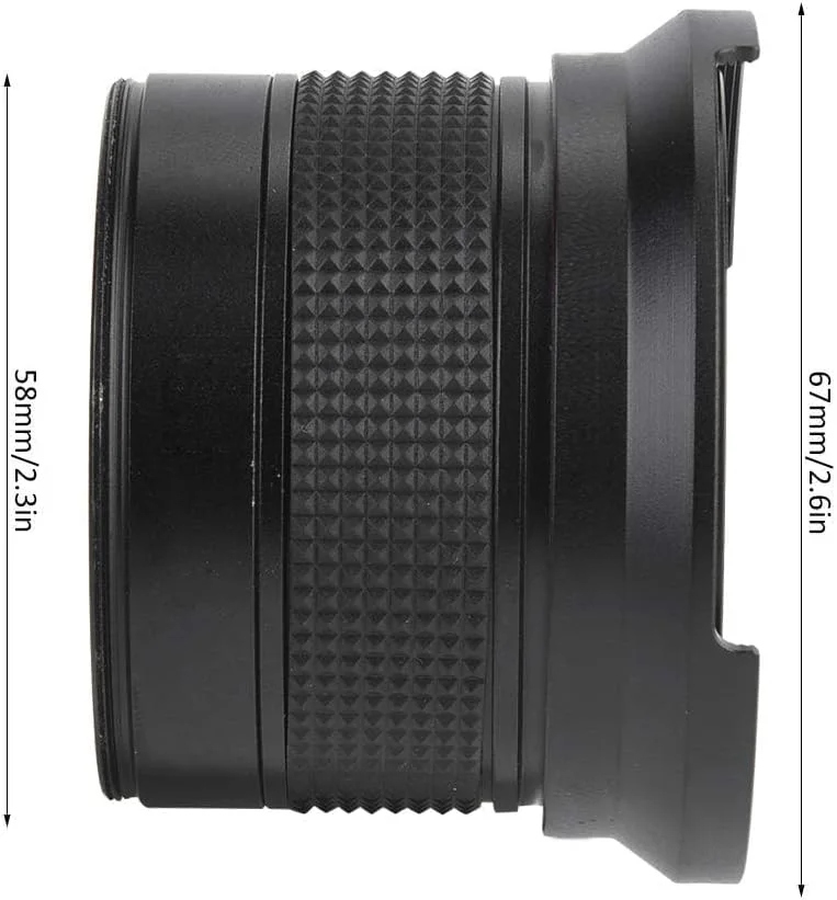 لنز چشم ماهی Agatige، لنز دوربین فیلمبرداری زاویه فوق عریض 58 میلی متری 0.35X با دهانه E برای دوربین های SLR DSLR مشکی، قابل نصب روی دوربین های بدون آینه لنز چشم ماهی Agatige، لنز دوربین فیلمبرداری زاویه فوق عریض 58 میلی متری 0.35X با دهانه E برای دوربین های SLR DSLR مشکی، قابل نصب روی دوربین های بدون آینه