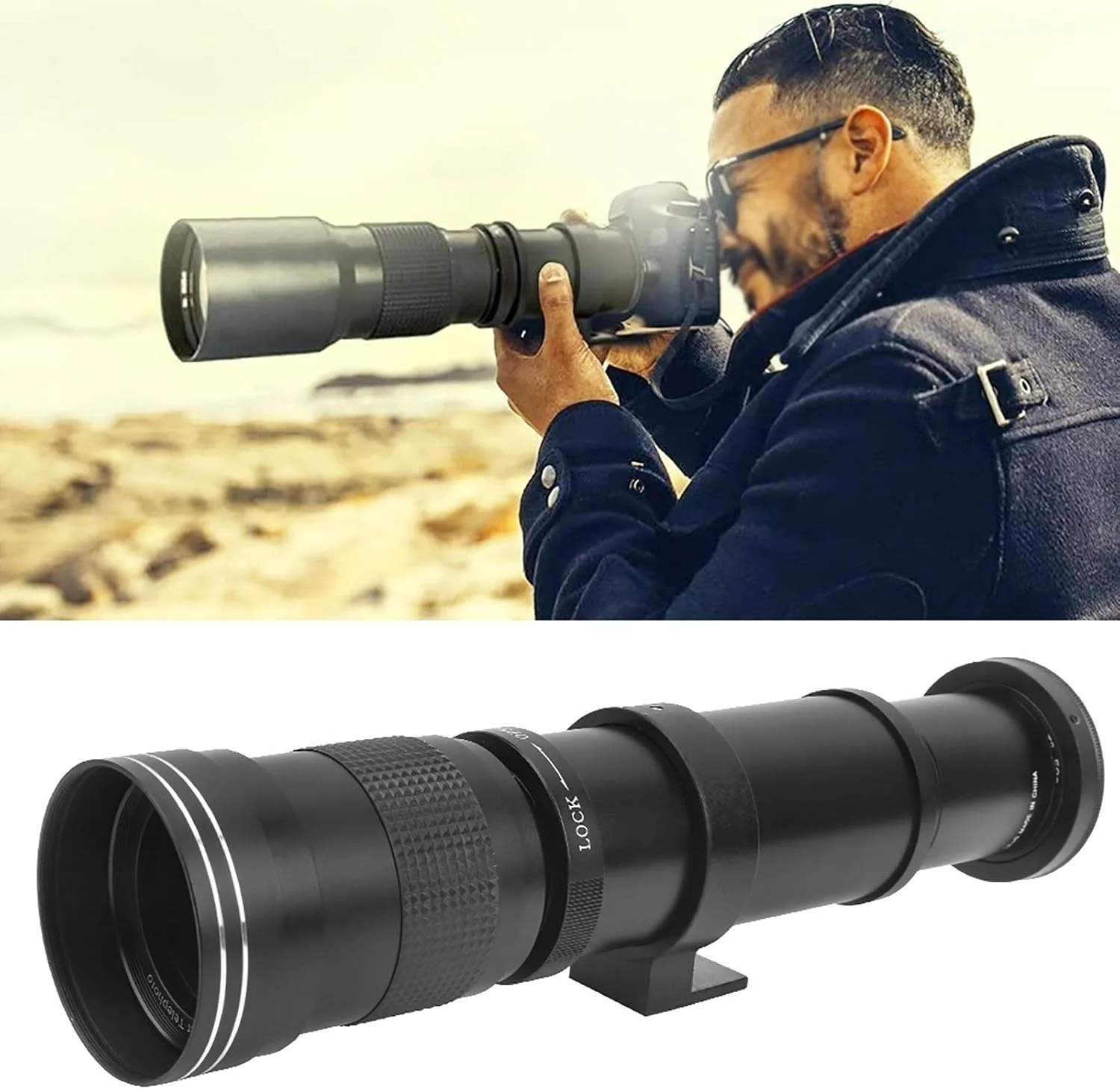 لنز تله فوتو حیات وحش برای دوربین های با مانت Canon EF-S (مشکی) لنز تله فوتو حیات وحش برای دوربین های با مانت Canon EF-S (مشکی)