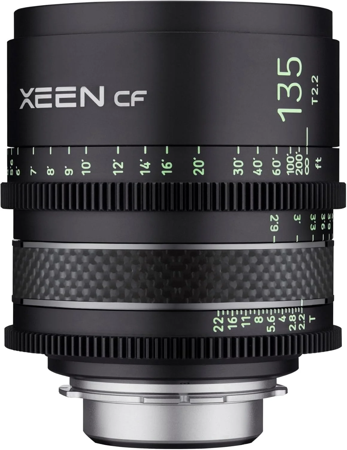 لنز تله فوتو سینمایی حرفه ای 135 میلی متری Rokinon XEEN CF T2.2 برای مانت Sony E با ساختار فیبر کربنی و نشانه گذاری های درخشان (CFX135-NEX) لنز تله فوتو سینمایی حرفه ای 135 میلی متری Rokinon XEEN CF T2.2 برای مانت Sony E با ساختار فیبر کربنی و نشانه گذاری های درخشان (CFX135-NEX)