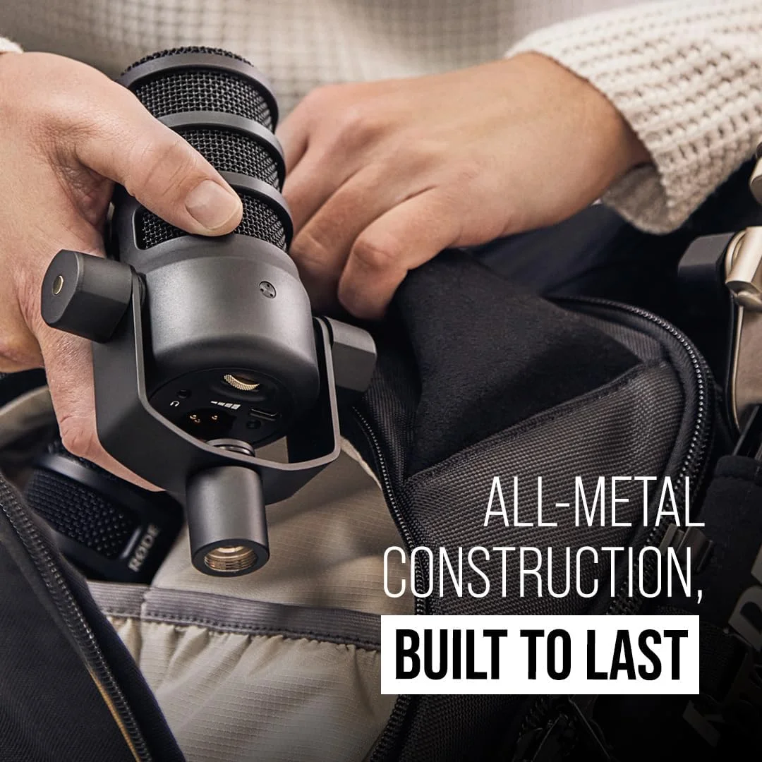 میکروفون دینامیک چندمنظوره RØDE PodMic USB با اتصال XLR و USB برای پادکست، استریم، بازی، ساخت موسیقی و تولید محتوا (مشکی) میکروفون دینامیک چندمنظوره RØDE PodMic USB با اتصال XLR و USB برای پادکست، استریم، بازی، ساخت موسیقی و تولید محتوا (مشکی)