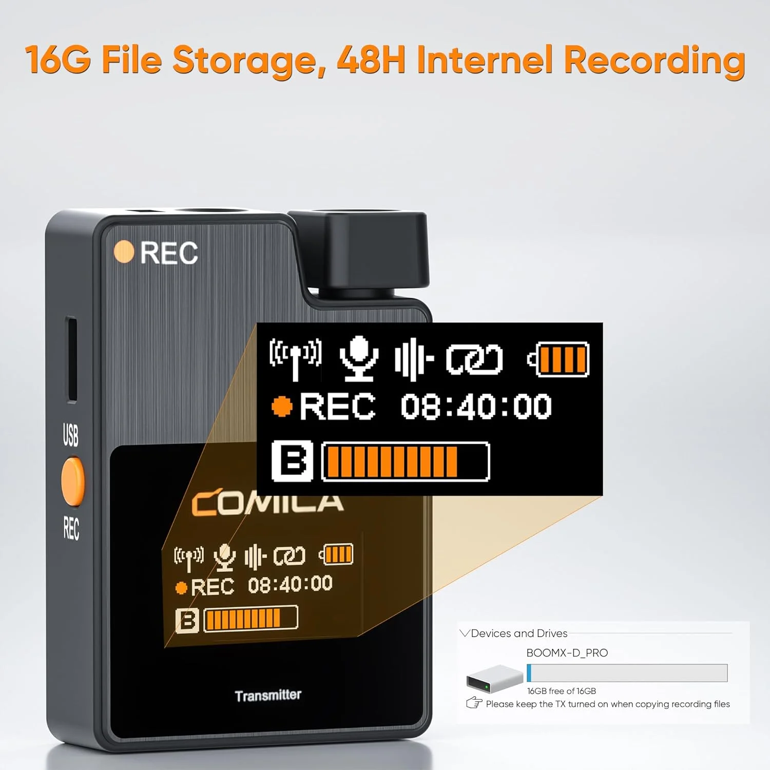 میکروفون یقه ای بی سیم COMICA BoomX-D2 PRO برای آیفون، اندروید، دوربین و کامپیوتر، میکروفون لاوالیر با حافظه 16 گیگابایتی، ضبط ایمن صدا و حذف نویز، میکروفون لاو برای ضبط ویدیو در یوتیوب و تیک تاک میکروفون یقه ای بی سیم COMICA BoomX-D2 PRO برای آیفون، اندروید، دوربین و کامپیوتر، میکروفون لاوالیر با حافظه 16 گیگابایتی، ضبط ایمن صدا و حذف نویز، میکروفون لاو برای ضبط ویدیو در یوتیوب و تیک تاک