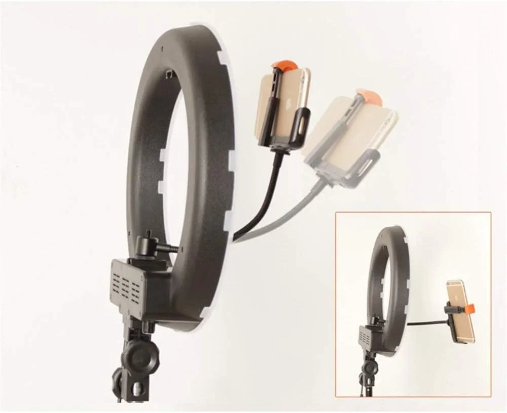 نور حلقه ای LED برای ویدیو، نور پر کننده حلقه ای، فلاش دوربین، نور زنده سلفی موبایل با پایه سه پایه، نور حلقه ای 14 اینچی (رنگ نمایش داده شده، سایز: 14 اینچ)