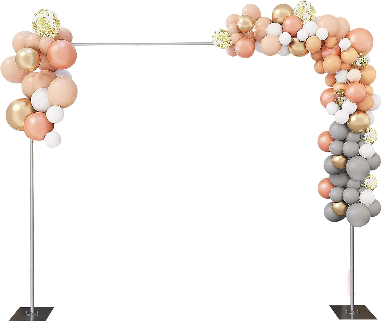 پایه پس زمینه حرفه ای 3 متری، پایه نگهدارنده پرده نقره ای قابل حمل، پایه با قابلیت تنظیم ارتفاع برای پس زمینه عکاسی مهمانی - پرده ها شامل نمی شوند