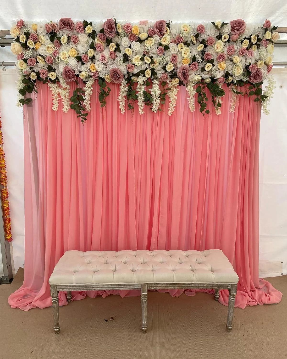 پایه پس زمینه حرفه ای 3 متری، پایه نگهدارنده پرده نقره ای قابل حمل، پایه با قابلیت تنظیم ارتفاع برای پس زمینه عکاسی مهمانی - پرده ها شامل نمی شوند