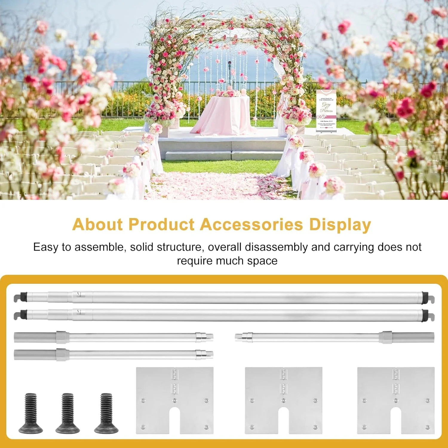 پایه پس زمینه قابل تنظیم Jiang&Rong، 3 متر در 6 متر - پایه لوله و پرده سنگین برای استودیو عکس، غرفه یا پس زمینه های عکاسی