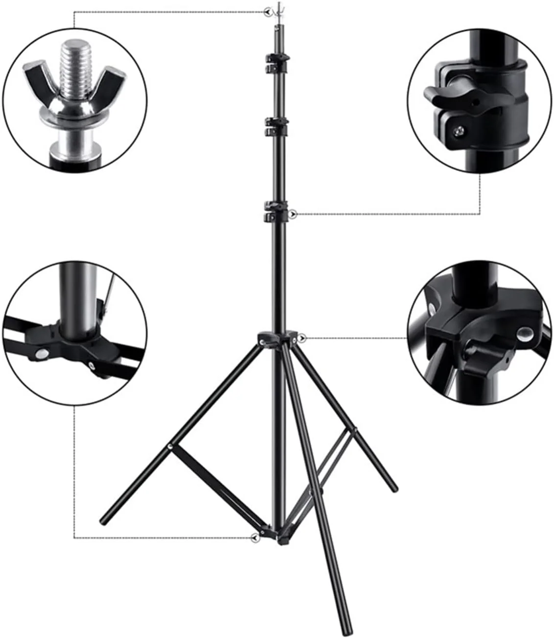 پایه های پس زمینه 2.6 * 3 متری آلیاژ آلومینیومی سیستم پشتیبانی پس زمینه برای استودیو عکس عکاسی با کیف