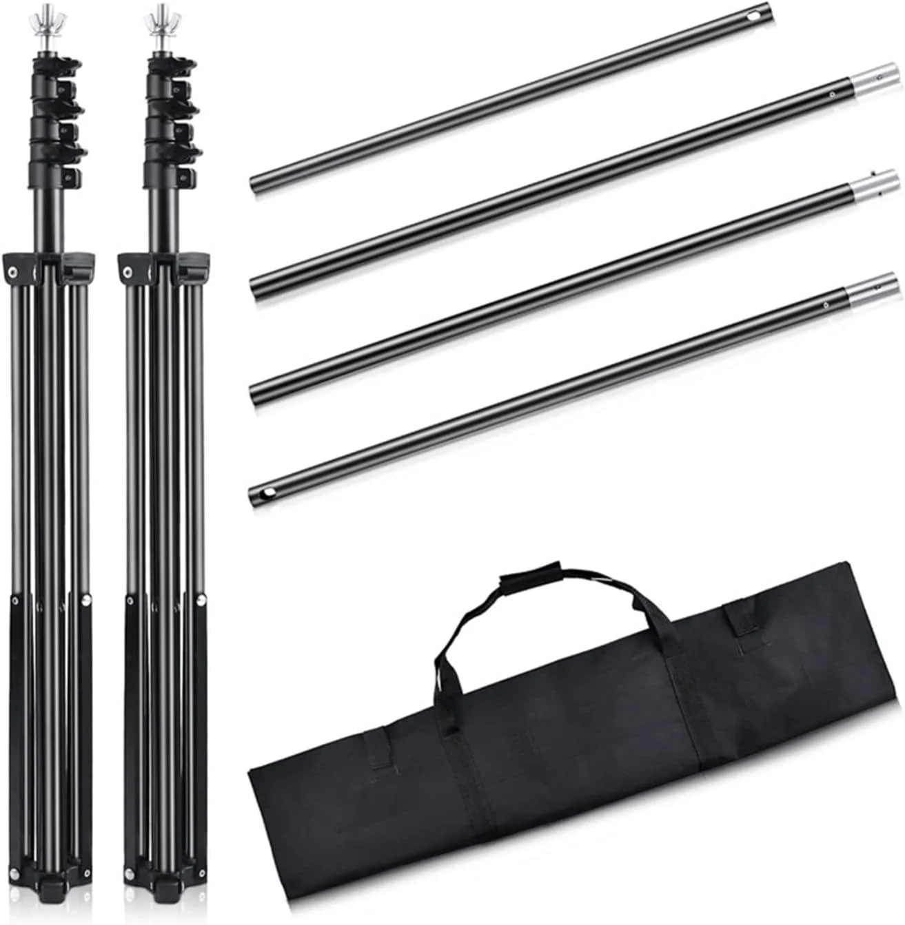 پایه های پس زمینه 2.6 * 3 متری آلیاژ آلومینیومی سیستم پشتیبانی پس زمینه برای استودیو عکس عکاسی با کیف