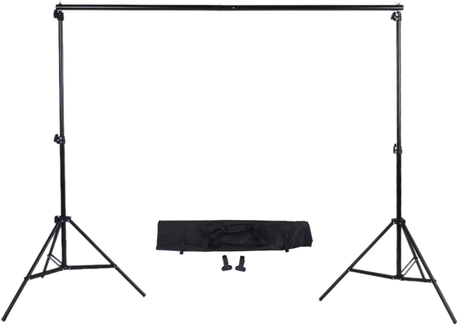 پایه фон عکاسی 2 * 3 متری با گیره: کیت میله фон استودیویی قابل تنظیم پایه фон عکاسی 2 * 3 متری با گیره: کیت میله фон استودیویی قابل تنظیم