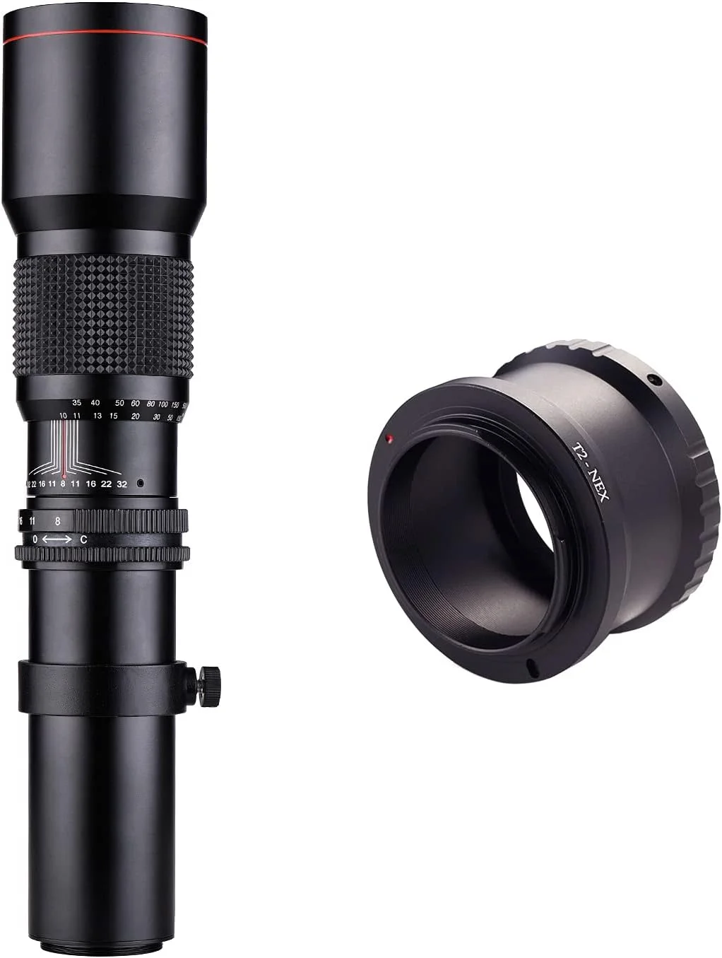 لنز سوپر تله فوتو 500 میلیمتری F 8 0 32 با پوشش چند لایه به همراه کیت حلقه آداپتور T Mount به NEX E برای دوربینهای A9 A7 A7R A7S A5000 A6000 A6500 7 5 6 لنز سوپر تله فوتو 500 میلیمتری F 8 0 32 با پوشش چند لایه به همراه کیت حلقه آداپتور T Mount به NEX E برای دوربینهای A9 A7 A7R A7S A5000 A6000 A6500 7 5 6