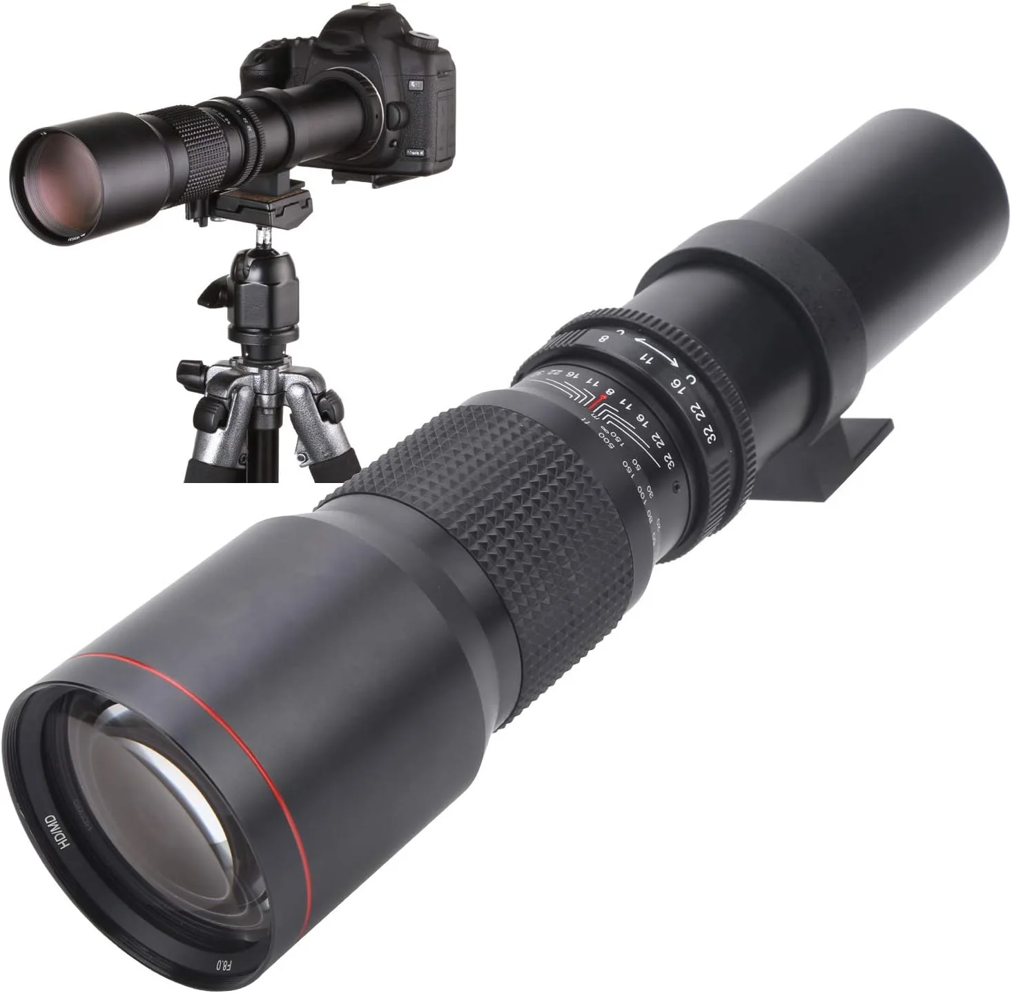 لنز 500mm F32، ساختار تمام فلزی لنز سوپر تله فوتو 500mm تله فوتو برای مانت