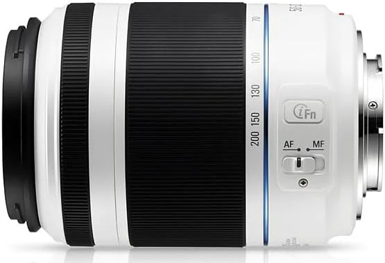 AECAM - CAMAECAM - لنز تله فوتو مشکی/سفید NX 50-200mm III f/4-5.6 ED OIS برای سامسونگ NX1000 NX1100 NX2000 NX3000 NX200 NX210 NX300m NX3300 NX1 (جعبه اصلی مشکی)