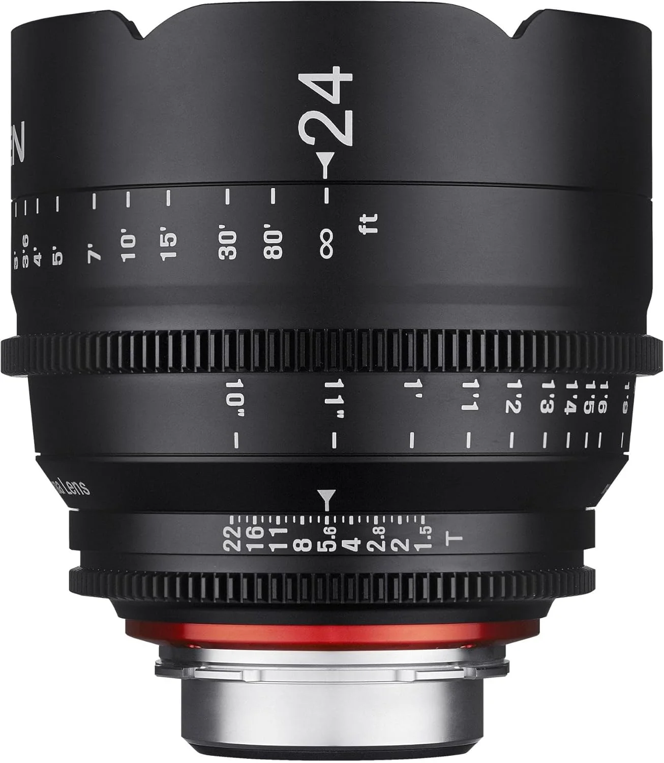 لنز حرفه ای سینمایی 24mm T1.5 Rokinon Xeen XN24-NEX برای مانت Sony E (FE)، مشکی لنز حرفه ای سینمایی 24mm T1.5 Rokinon Xeen XN24-NEX برای مانت Sony E (FE)، مشکی