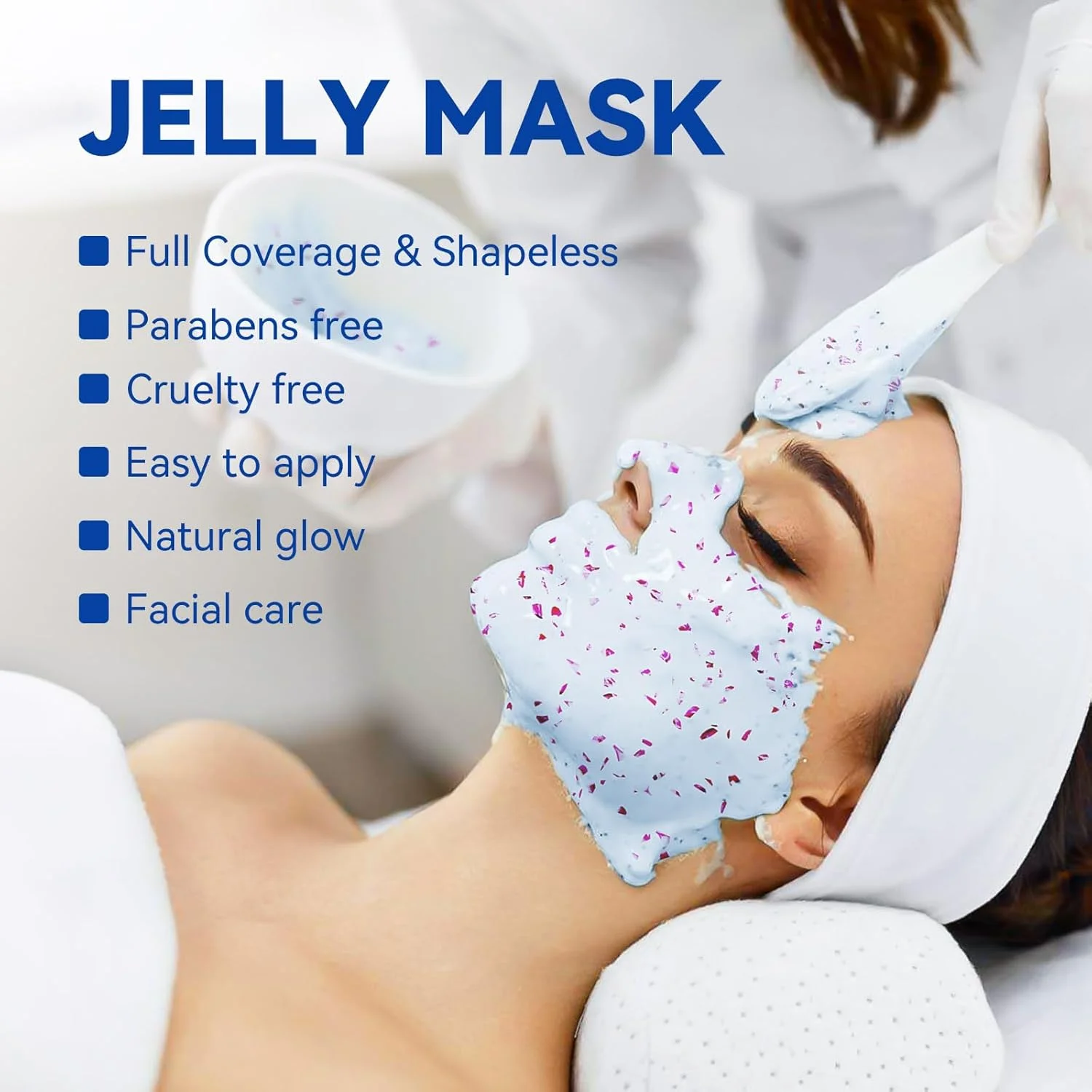 ماسک صورت کاسه ای، مراقبت روزانه پوست، روشن کننده و مغذی، ماسک ژله ای حرفه ای (ماسک ژله ای هیالورونیک اسید)