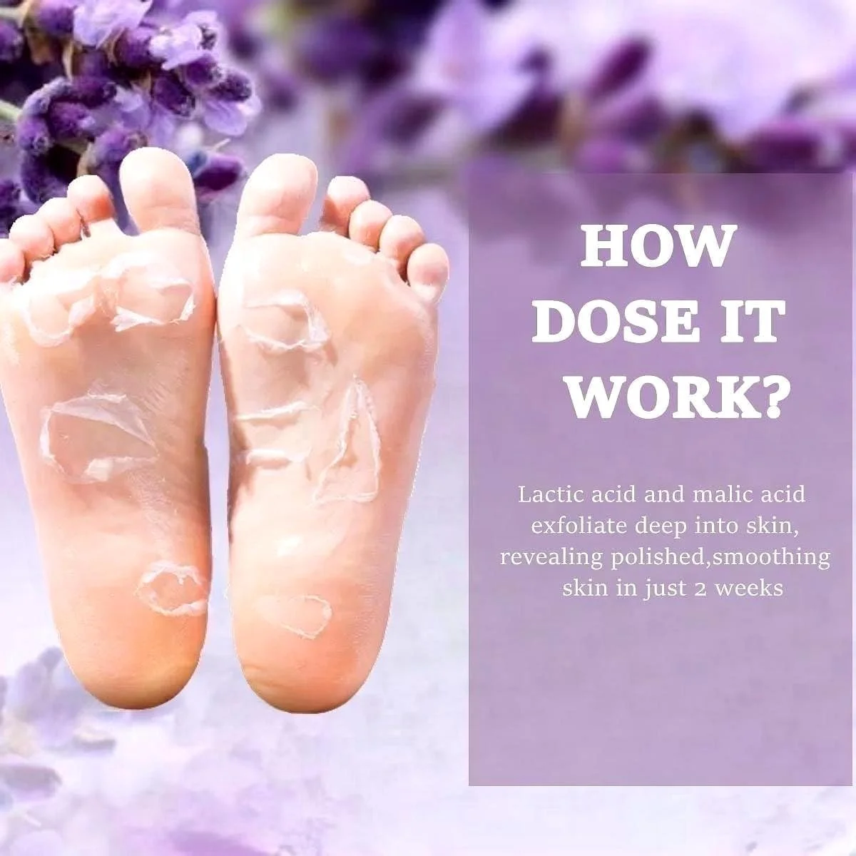 ماسک لایه بردار پا، از بین برنده پینه پا، حذف پوست مرده، خشکی و ترک پا، اسپا پا، ساخته شده با عصاره اسطوخودوس و عصاره آلوئه ورا برای لایه برداری پای زنان و مردان (5 عدد)