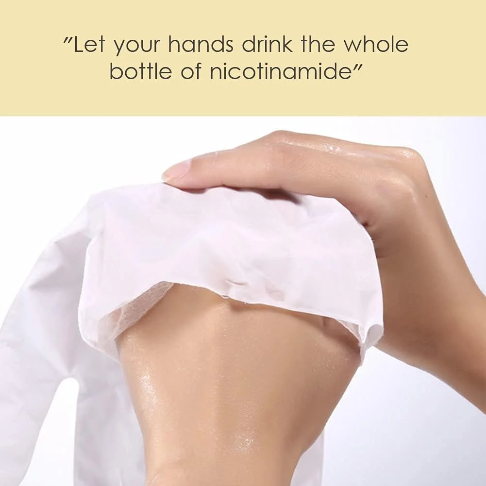 ماسک نیکوتینامید شیر بز، صاف کننده، مرطوب کننده و نرم کننده پوست، روشن کننده پوست دست و پا ماسک نیکوتینامید شیر بز، صاف کننده، مرطوب کننده و نرم کننده پوست، روشن کننده پوست دست و پا