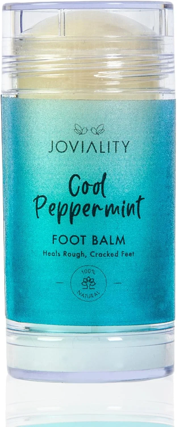 بالم پا کاملا طبیعی جوویالیتی – فرمول نعناع آرامش بخش برای پاشنه های ترک خورده، آبرسانی و ترمیم پوست خشک، 100% مواد طبیعی، 30 گرم