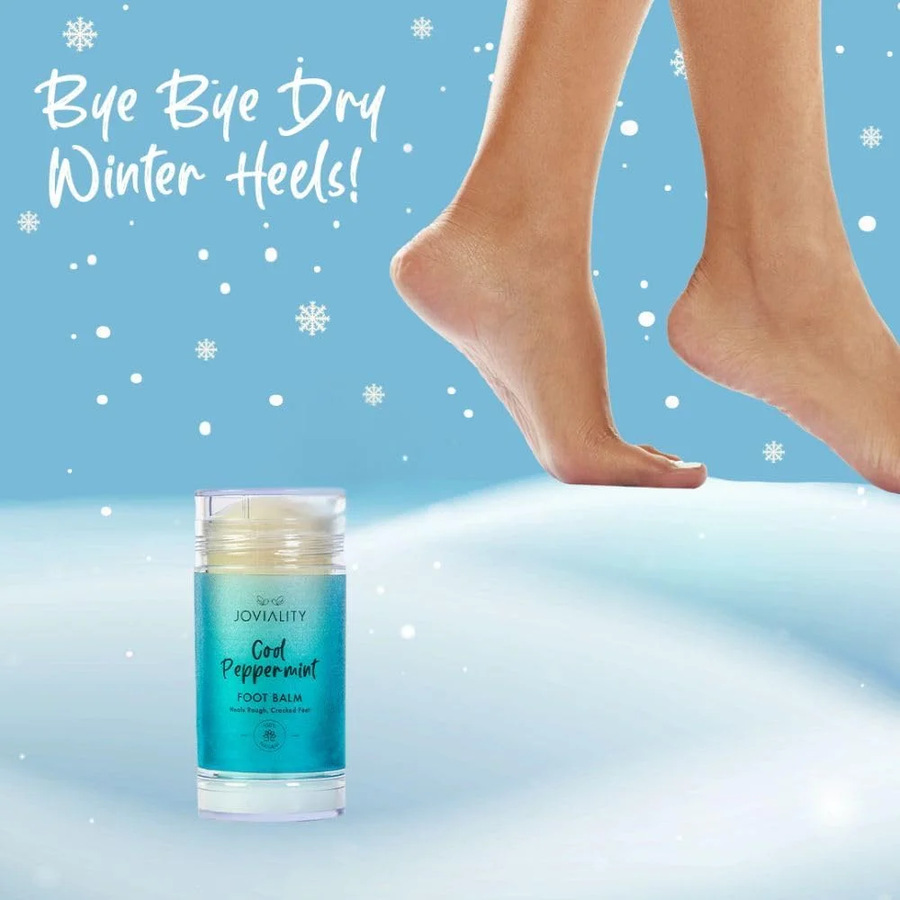 بالم پا کاملا طبیعی جوویالیتی – فرمول نعناع آرامش بخش برای پاشنه های ترک خورده، آبرسانی و ترمیم پوست خشک، 100% مواد طبیعی، 30 گرم