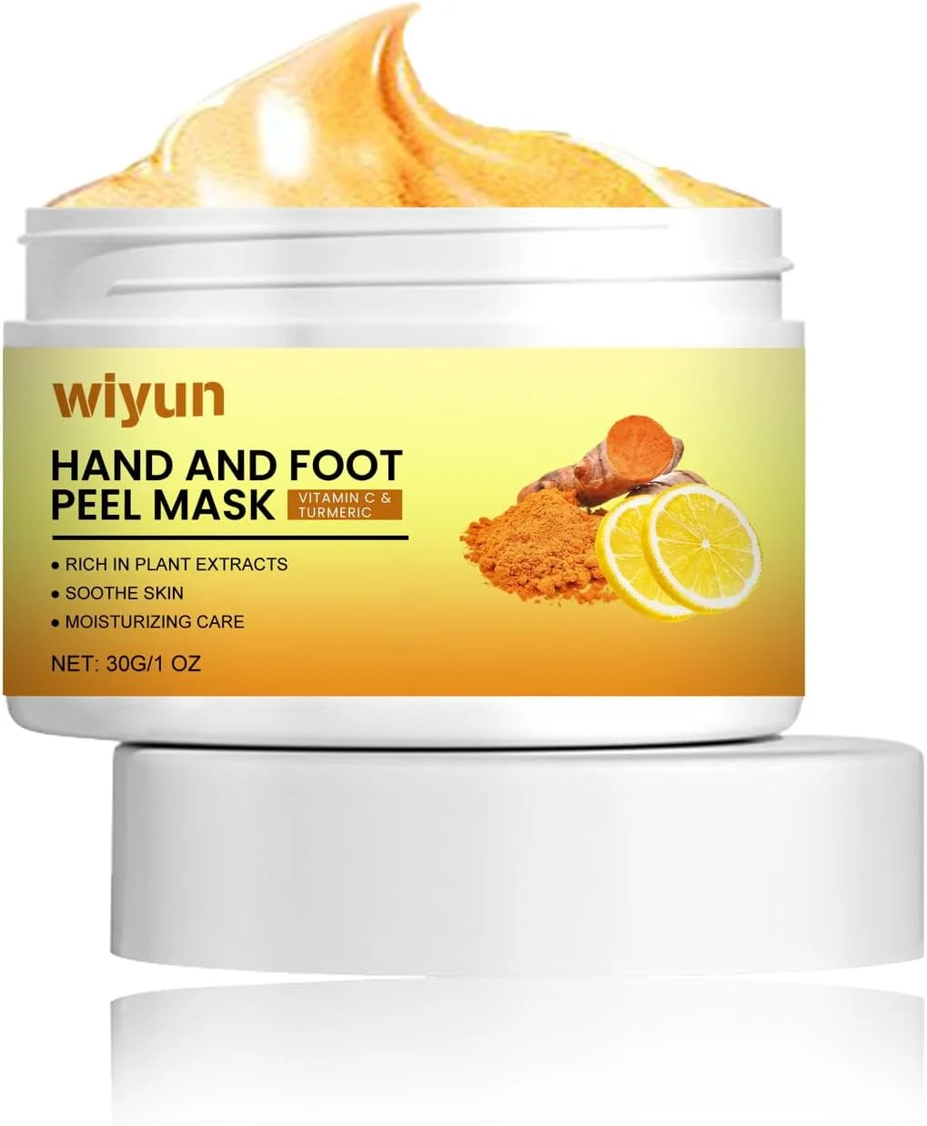ماسک لایه بردار دست و پا ویتامین C و زردچوبه، ماسک مومی آبرسان و مغذی، لایه بردار و ترمیم کننده برای پوست های خشک، زبر و ترک خورده، درمان مراقبت فشرده دست، نرم کننده پوست برای آقایان و بانوان در خانه