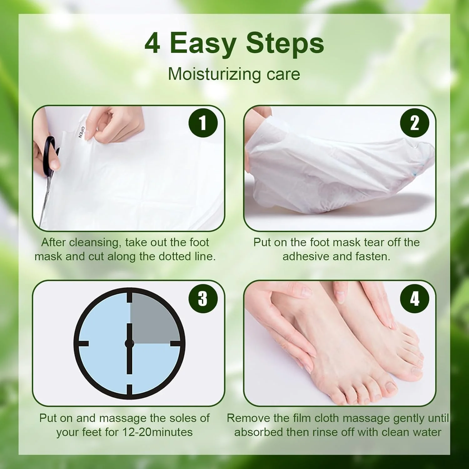 ماسک پا، ماسک لایه بردار پا، از بین برنده پینه پا، برای خشکی و سختی، جوراب مرطوب کننده پا برای مراقبت از پا، ترک پاشنه پا، پوست مرده و خشک (3 جفت) ماسک پا، ماسک لایه بردار پا، از بین برنده پینه پا، برای خشکی و سختی، جوراب مرطوب کننده پا برای مراقبت از پا، ترک پاشنه پا، پوست مرده و خشک (3 جفت)