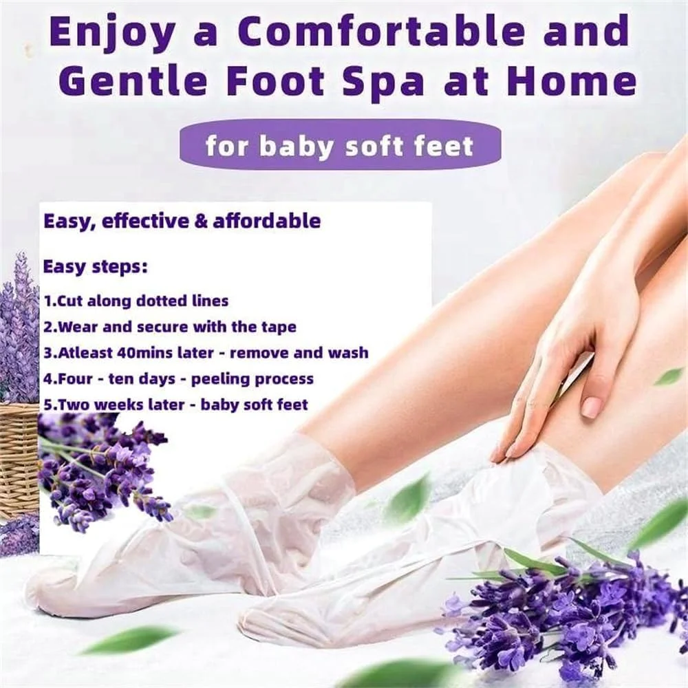 ماسک لایه بردار پا، لایه بردار از بین برنده پینه و پوست مرده، ماسک لایه بردار پا، برای داشتن پوست نرم و لطیف کودکانه، از بین بردن پوست مرده، خشکی، ترک پا و پینه، اسپا، لایه بردار طبیعی (5 جفت) ماسک لایه بردار پا، لایه بردار از بین برنده پینه و پوست مرده، ماسک لایه بردار پا، برای داشتن پوست نرم و لطیف کودکانه، از بین بردن پوست مرده، خشکی، ترک پا و پینه، اسپا، لایه بردار طبیعی (5 جفت)