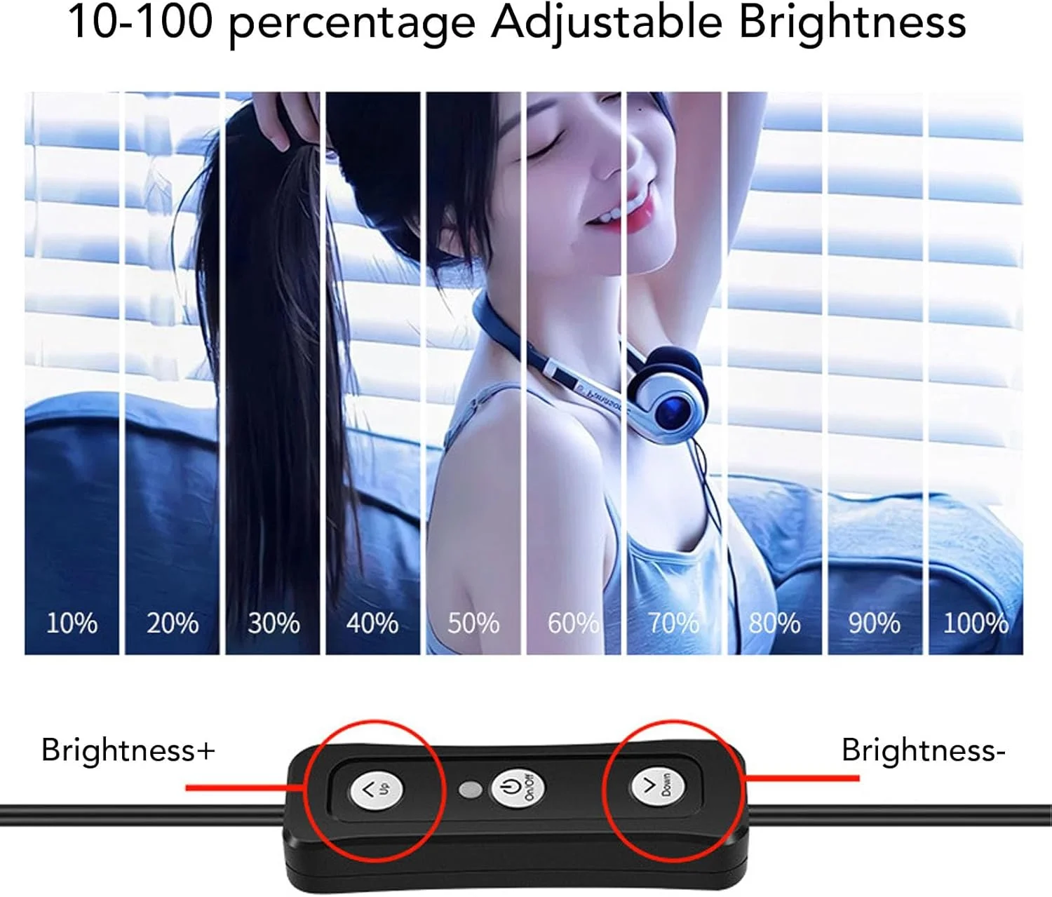 کیت نورپردازی ویدیو، چراغ ال ای دی با پایه سه پایه قابل تنظیم، 70 مهره ال ای دی، 9 حالت نورپردازی، عکاسی، تغذیه از طریق USB، طول عمر 50000 ساعت