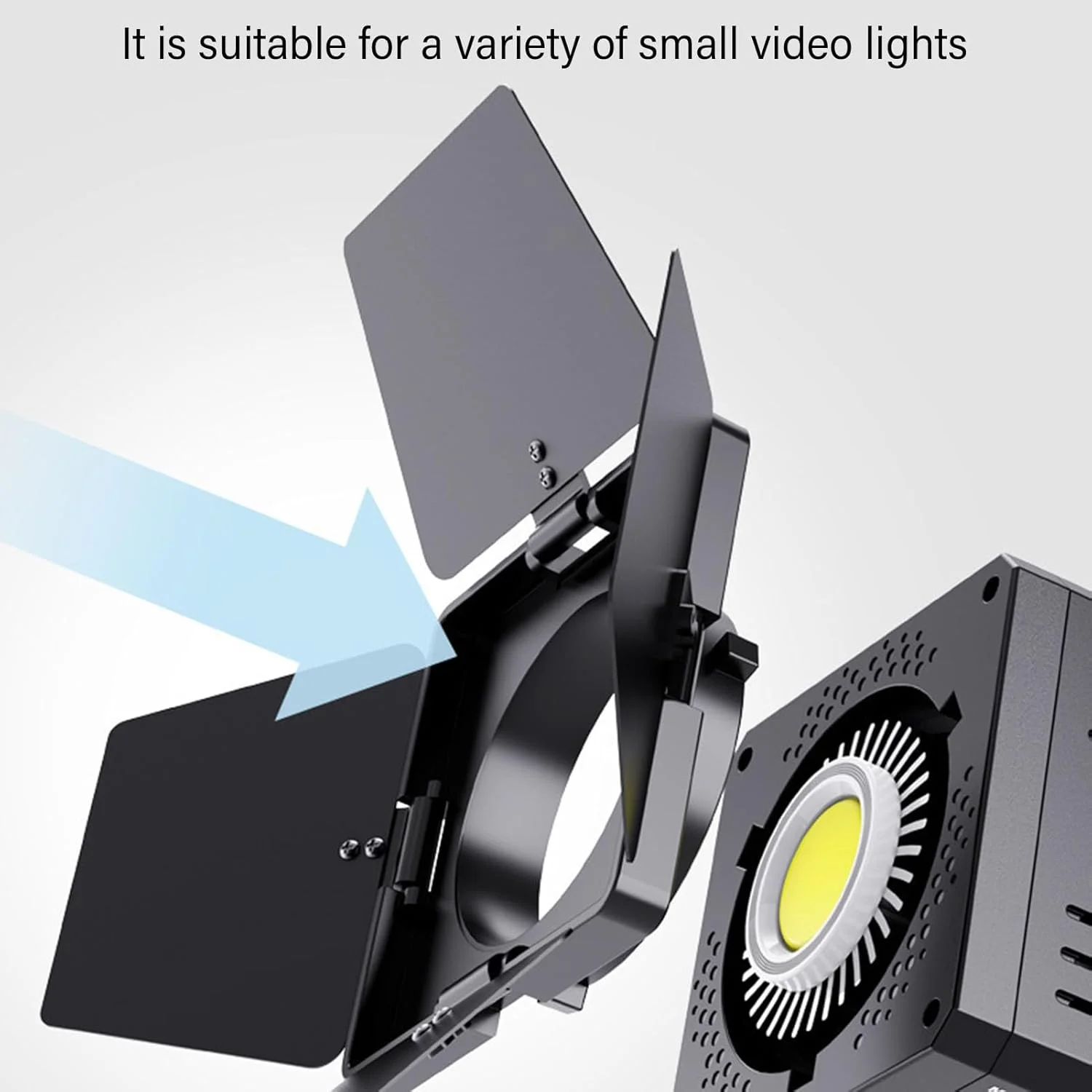 چهار پره نورپردازی برای بوئنز، پایه کوچک آلیاژ آلومینیوم، مناسب برای نورهای ویدئویی