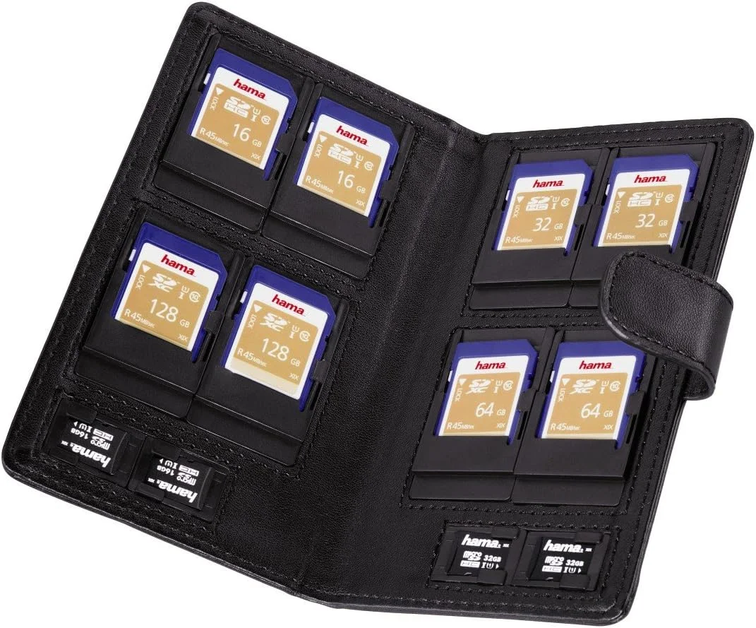 کیف کارت حافظه SD/MicroSD متوسط هاما برای 8 کارت | مشکی کیف کارت حافظه SD/MicroSD متوسط هاما برای 8 کارت | مشکی