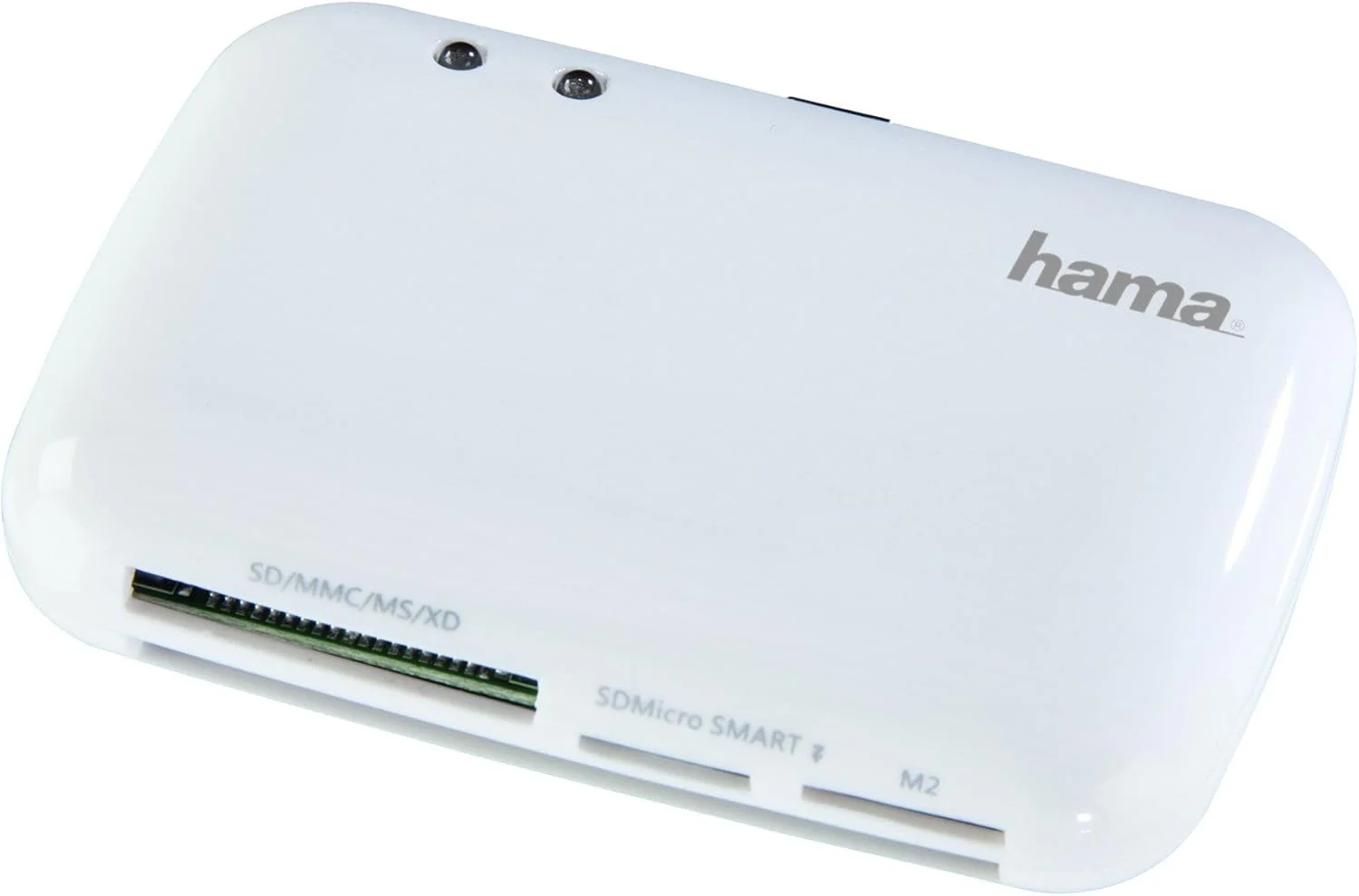 کارت خوان حافظه و کارت هوشمند هاما مدل سفید (54835) کارت خوان حافظه و کارت هوشمند هاما مدل سفید (54835)