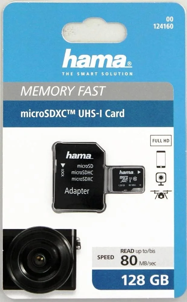کارت حافظه میکرو اس دی ایکس سی 128 گیگابایت Hama UHS-I Class1 C10 به همراه آداپتور - (533x / 80 مگابایت بر ثانیه)، مشکی کارت حافظه میکرو اس دی ایکس سی 128 گیگابایت Hama UHS-I Class1 C10 به همراه آداپتور - (533x / 80 مگابایت بر ثانیه)، مشکی