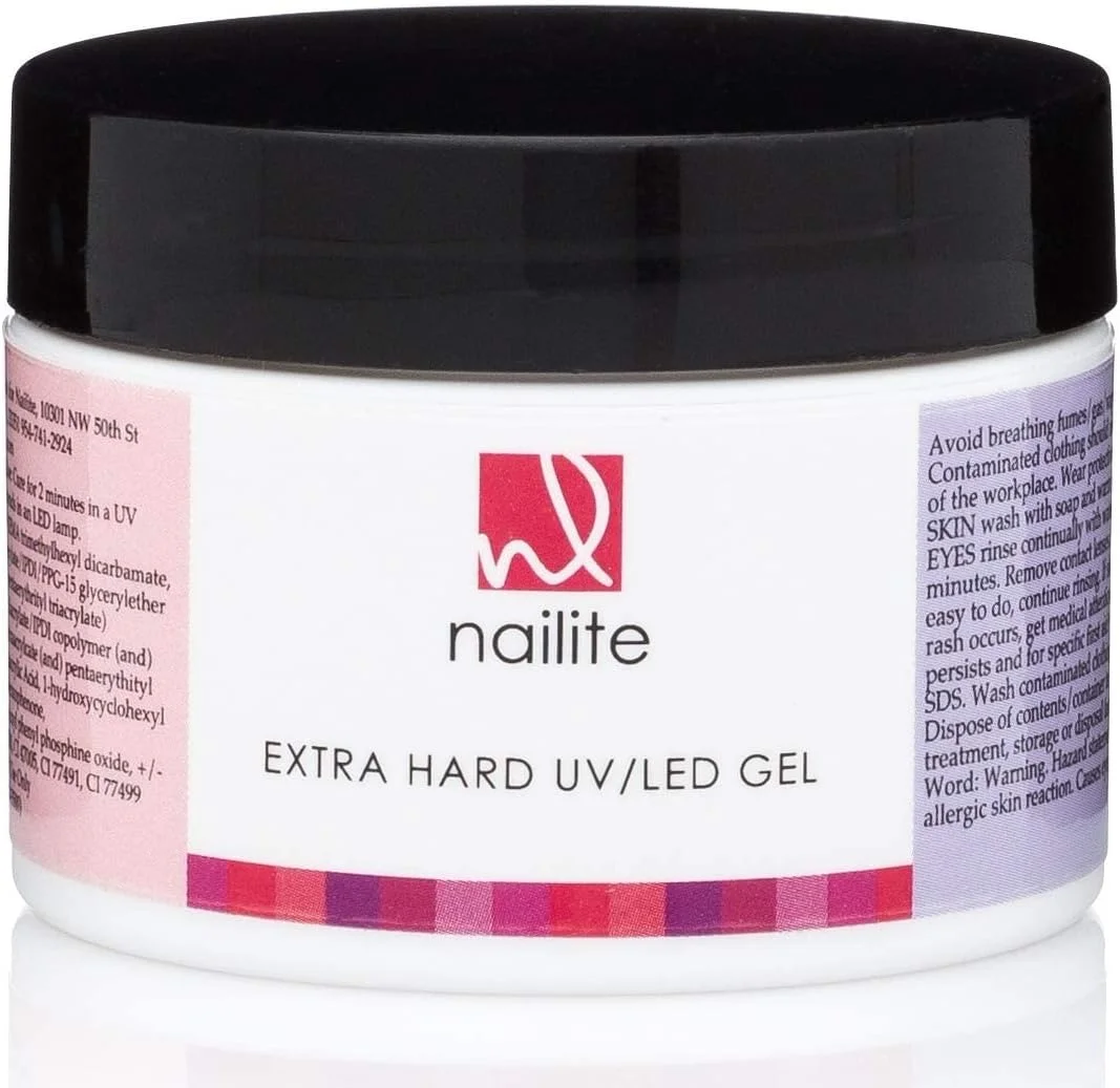 ژل سخت UV LED - ژل بیلدر برای اکستنشن ناخن، خود تراز شونده و ویسکوزیته متوسط - تقویت کننده (صورتی 37 گرم)