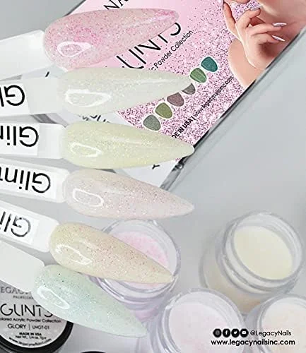 مجموعه پودر اکریلیک حرفه ای Legacy Nails، ست هنر ناخن 6 رنگ برای مانیکور DIY برای دیپ و اکستنشن ناخن اکریلیک (مجموعه GLINTS)