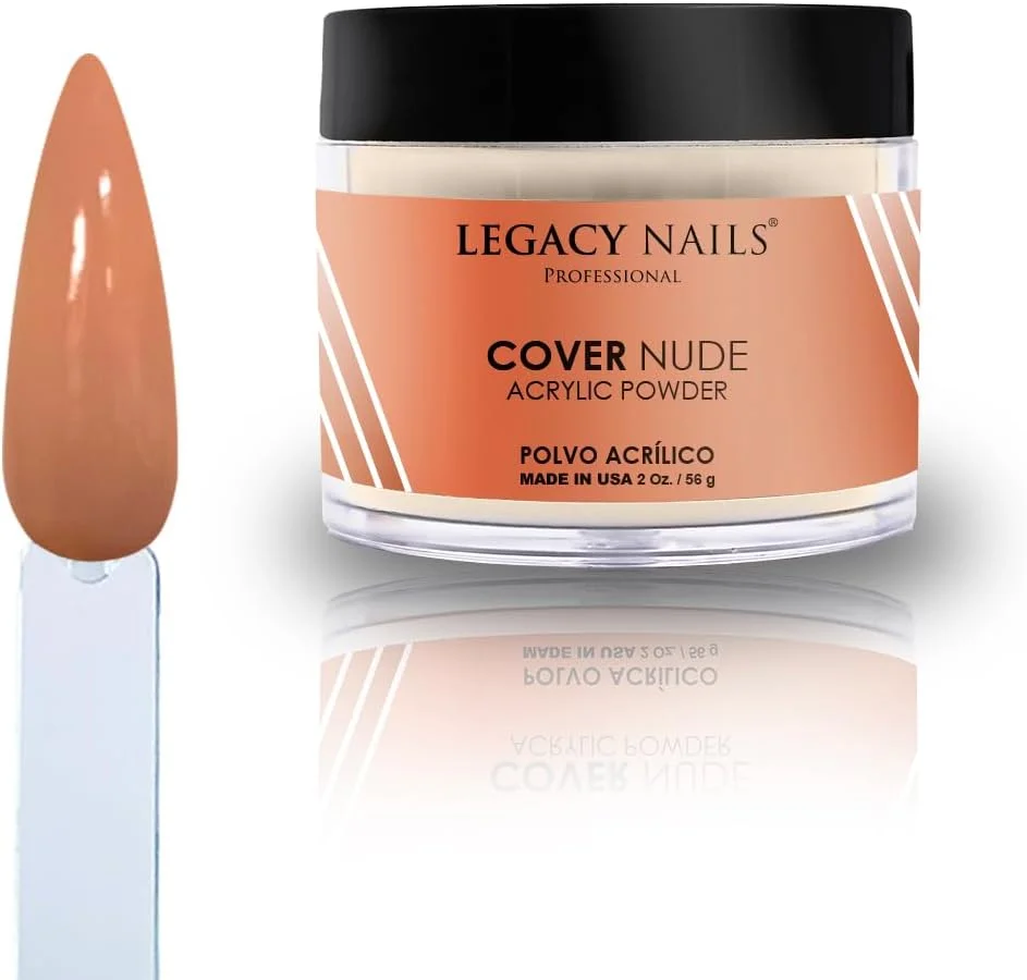 پودر اکریلیک پوششی ناخن Legacy Nails در رنگ های هلویی، رز، برهنه، سفید و صورتی 2oz (برهنه)