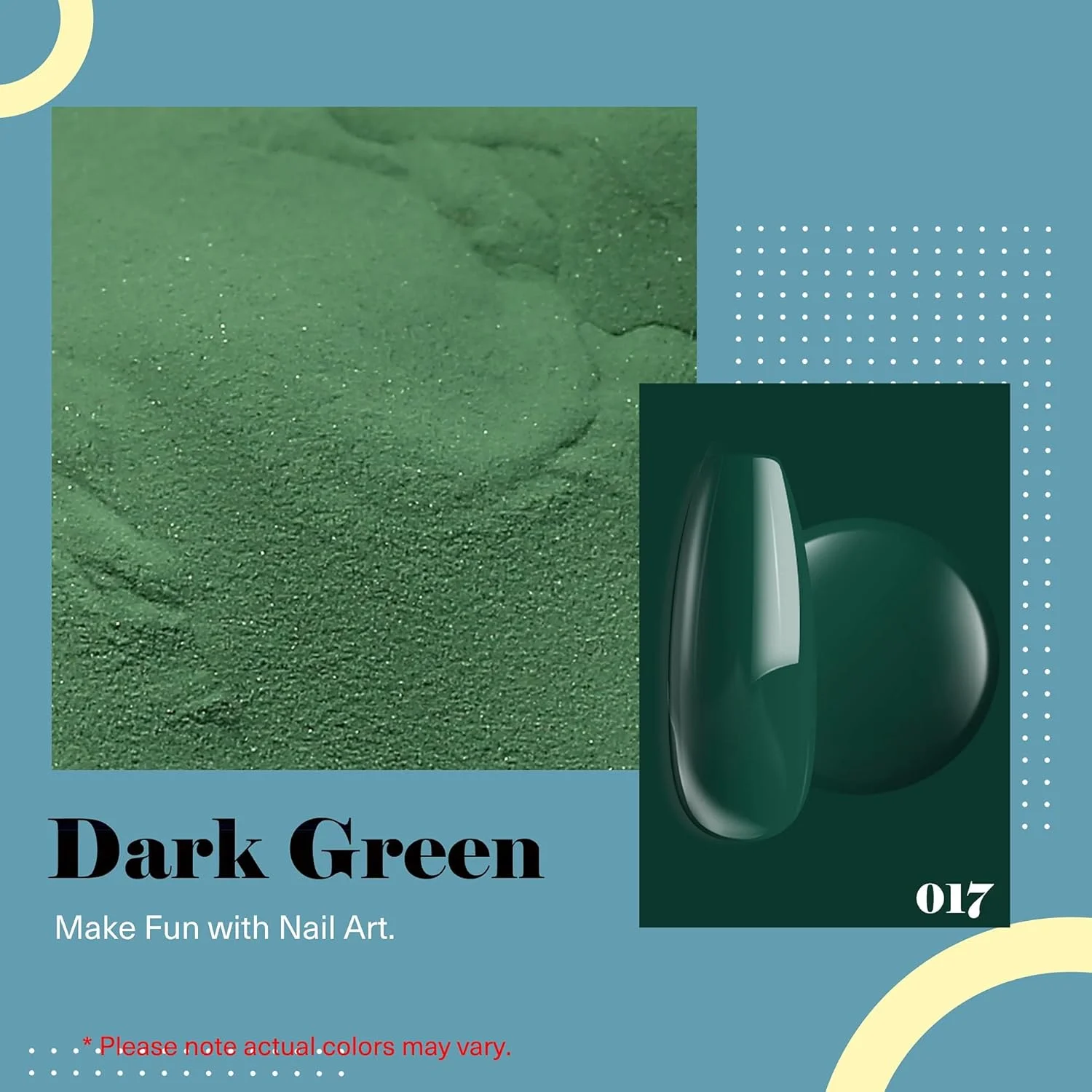 پودر دیپ ناخن سبز تیره AZUREBEAUTY، پودر دیپ ناخن برای طراحی ناخن فرانسوی، مناسب برای استفاده در منزل و سالن، بدون بو و ماندگاری طولانی، بدون نیاز به دستگاه UV، 28 گرم