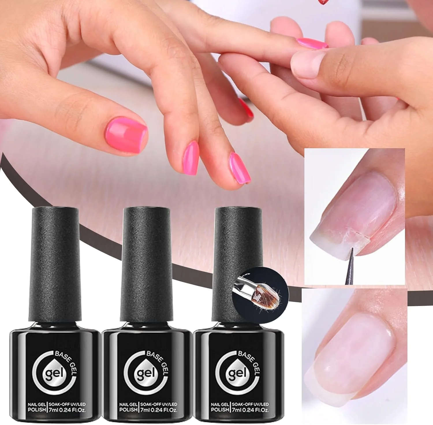 ژل فایبرگلاس برای ناخن | لاک ژل پایه لاستیکی فایبر گلاس شفاف | نیاز به خشک شدن با UV LED، لوازم جانبی مانیکور پدیکور شفاف و قابل برداشتن برای مسافرت، خانه، فضای باز و سالن ژل فایبرگلاس برای ناخن | لاک ژل پایه لاستیکی فایبر گلاس شفاف | نیاز به خشک شدن با UV LED، لوازم جانبی مانیکور پدیکور شفاف و قابل برداشتن برای مسافرت، خانه، فضای باز و سالن