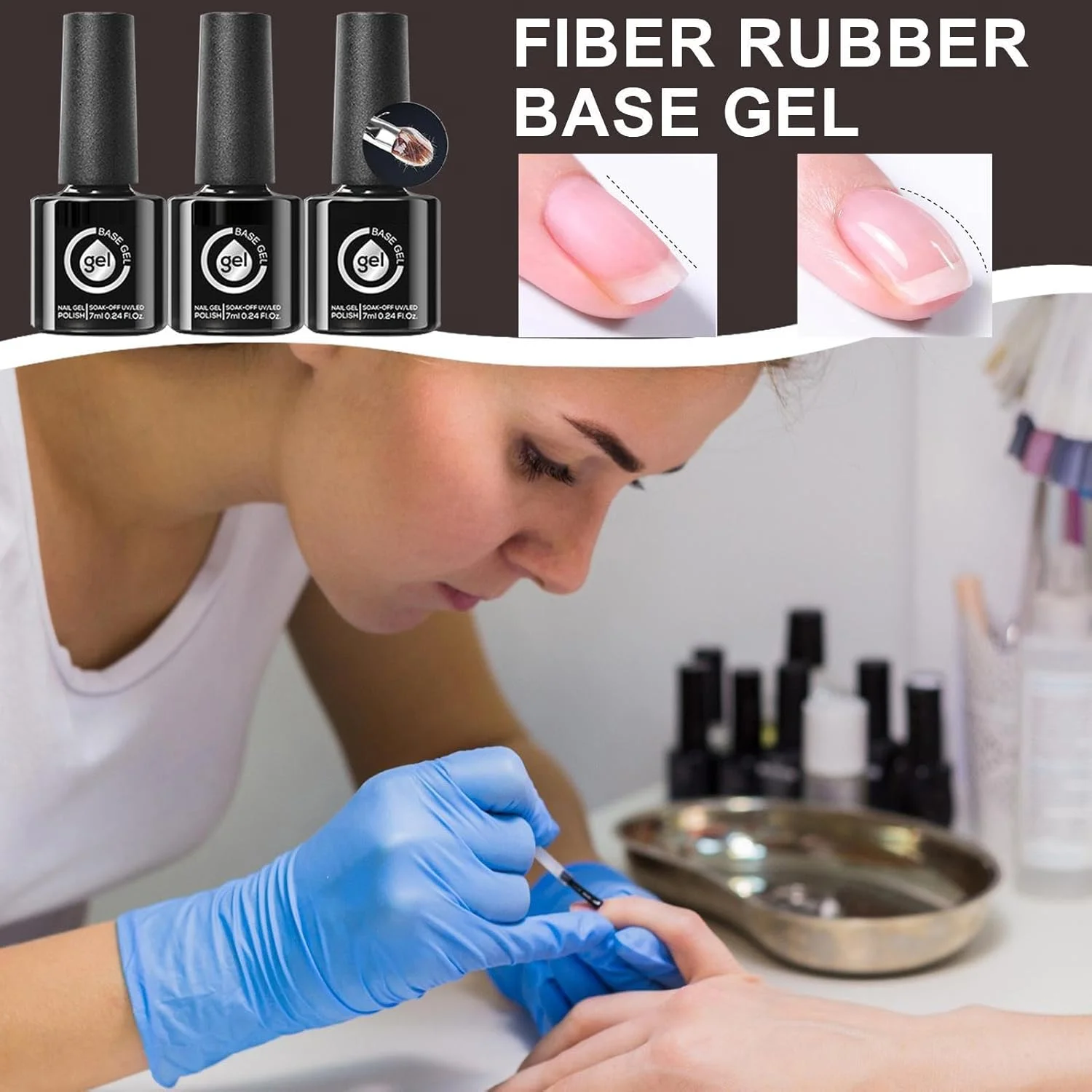 ژل بیس کت، لاک ژل پایه فیبر شیشه ای شفاف، لوازم جانبی مانیکور و پدیکور بادوام و قابل برداشتن برای مسافرت، منزل، سالن زیبایی حرفه ای ژل بیس کت، لاک ژل پایه فیبر شیشه ای شفاف، لوازم جانبی مانیکور و پدیکور بادوام و قابل برداشتن برای مسافرت، منزل، سالن زیبایی حرفه ای