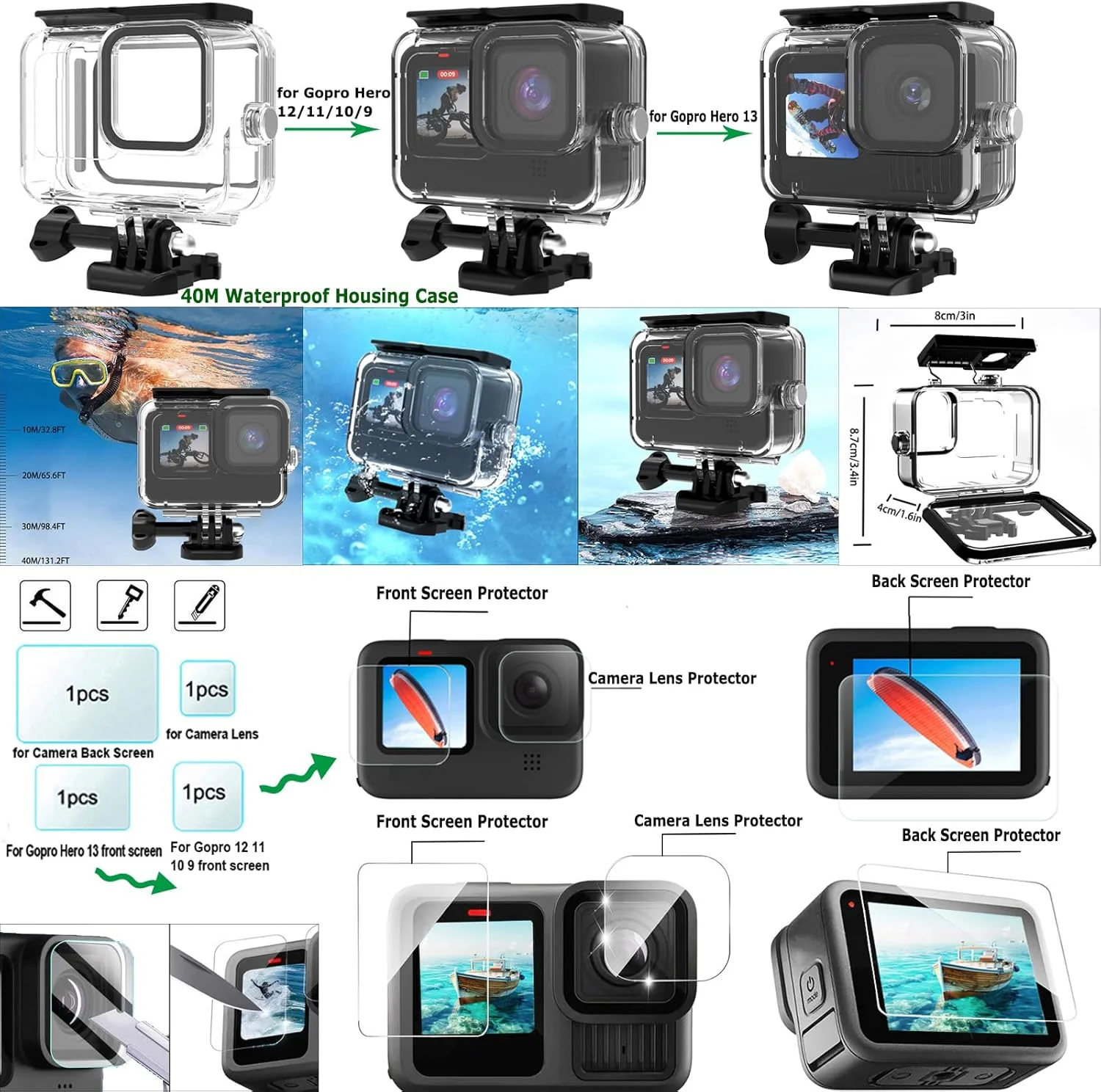 کیت اکسسوریهای ضروری Gurmoir DT13 Compatible Hero 13-12-11-10-9 - تصویر 2 کیت اکسسوریهای ضروری Gurmoir DT13 Compatible Hero 13-12-11-10-9 - تصویر 2