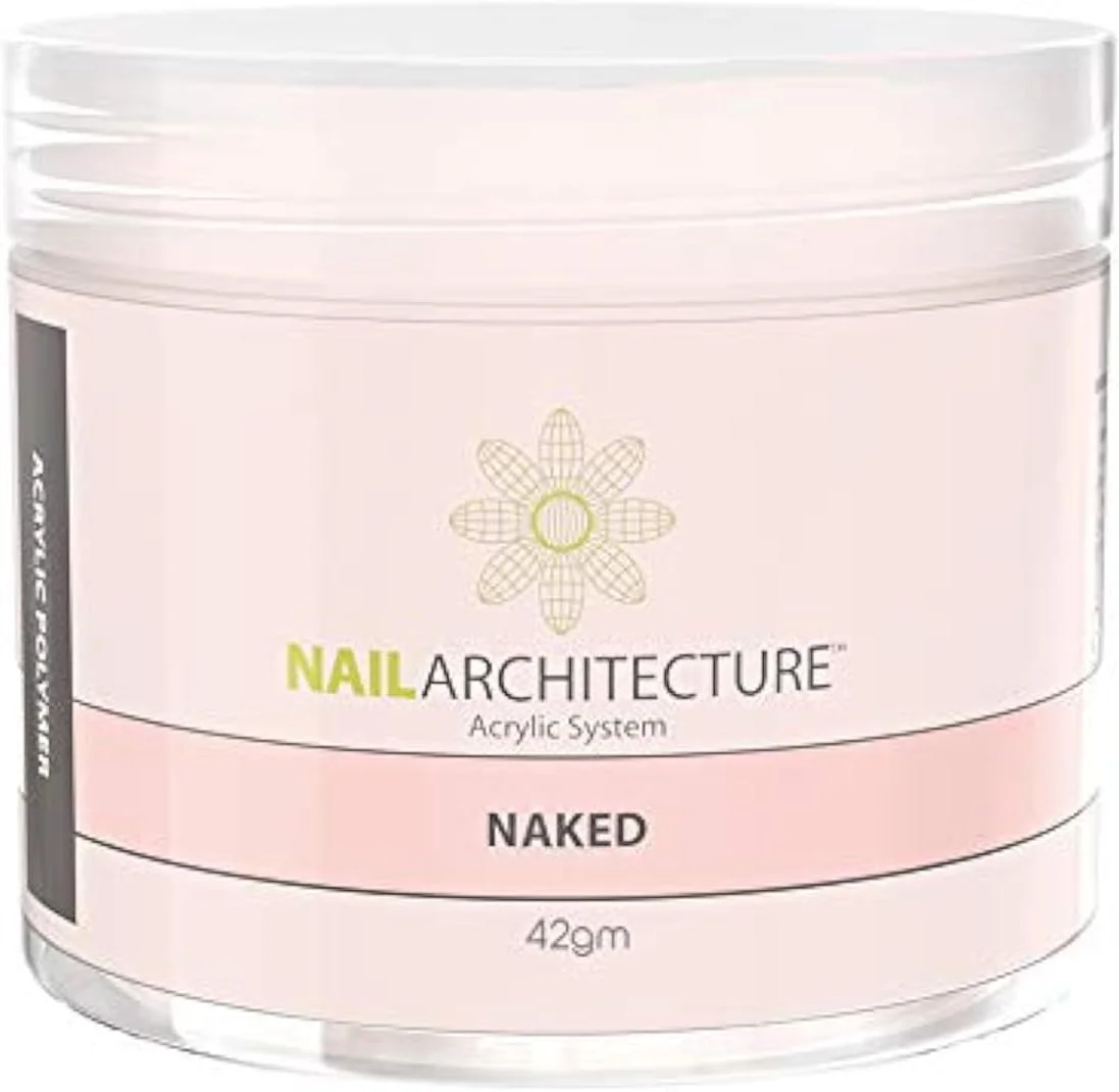 پودر اکریلیک ناخن LeChat، پلیمر اکریلیک حرفه ای برای استفاده با مونومر مایع اکریلیک، رنگ طبیعی 42 گرمی، پودر اکریلیک ناخن