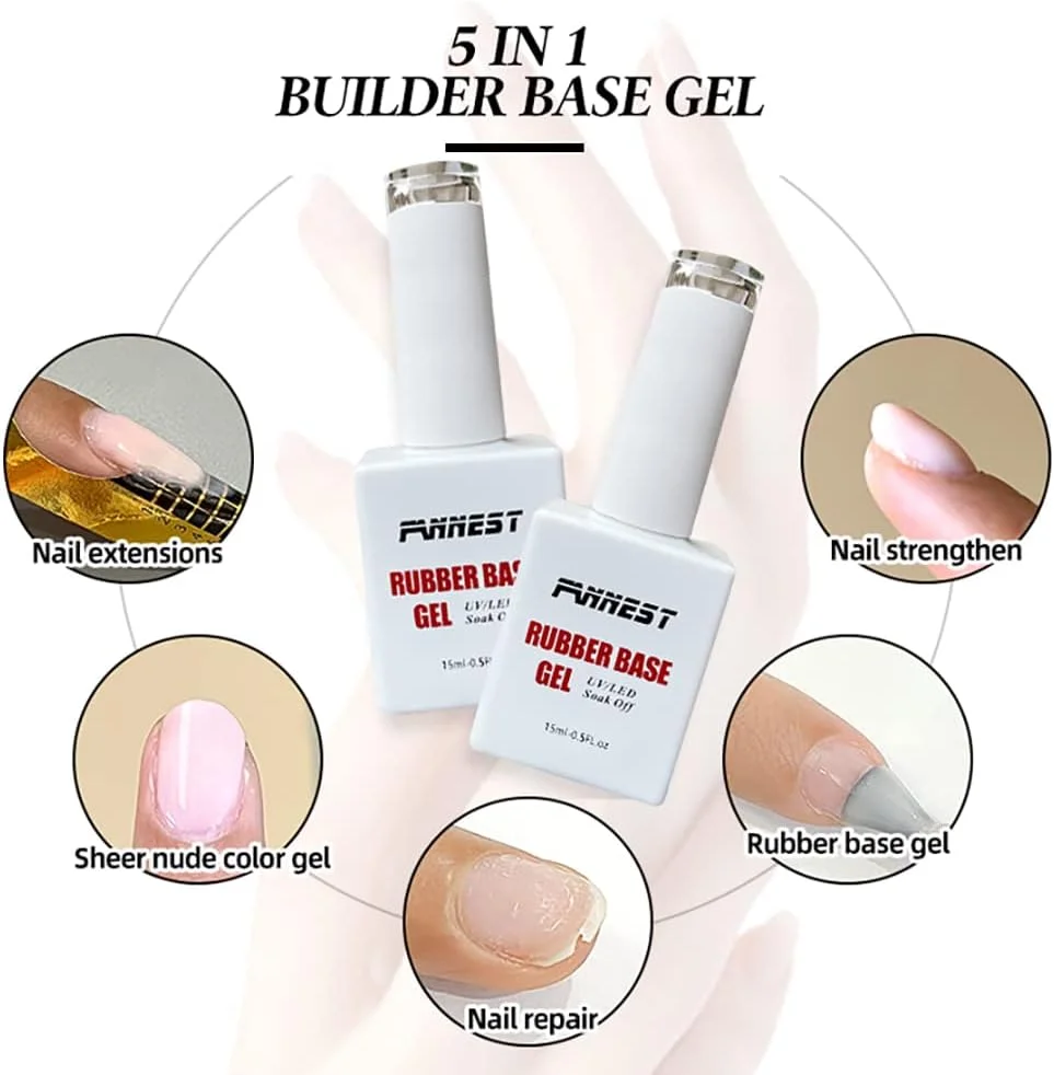 لاک ژل بیس حرفه ای لاستیکی - لایه بیس سازنده بی رنگ و طبیعی با قابلیت خیساندن - ایده آل برای طراحی ناخن DIY لاک ژل بیس حرفه ای لاستیکی - لایه بیس سازنده بی رنگ و طبیعی با قابلیت خیساندن - ایده آل برای طراحی ناخن DIY