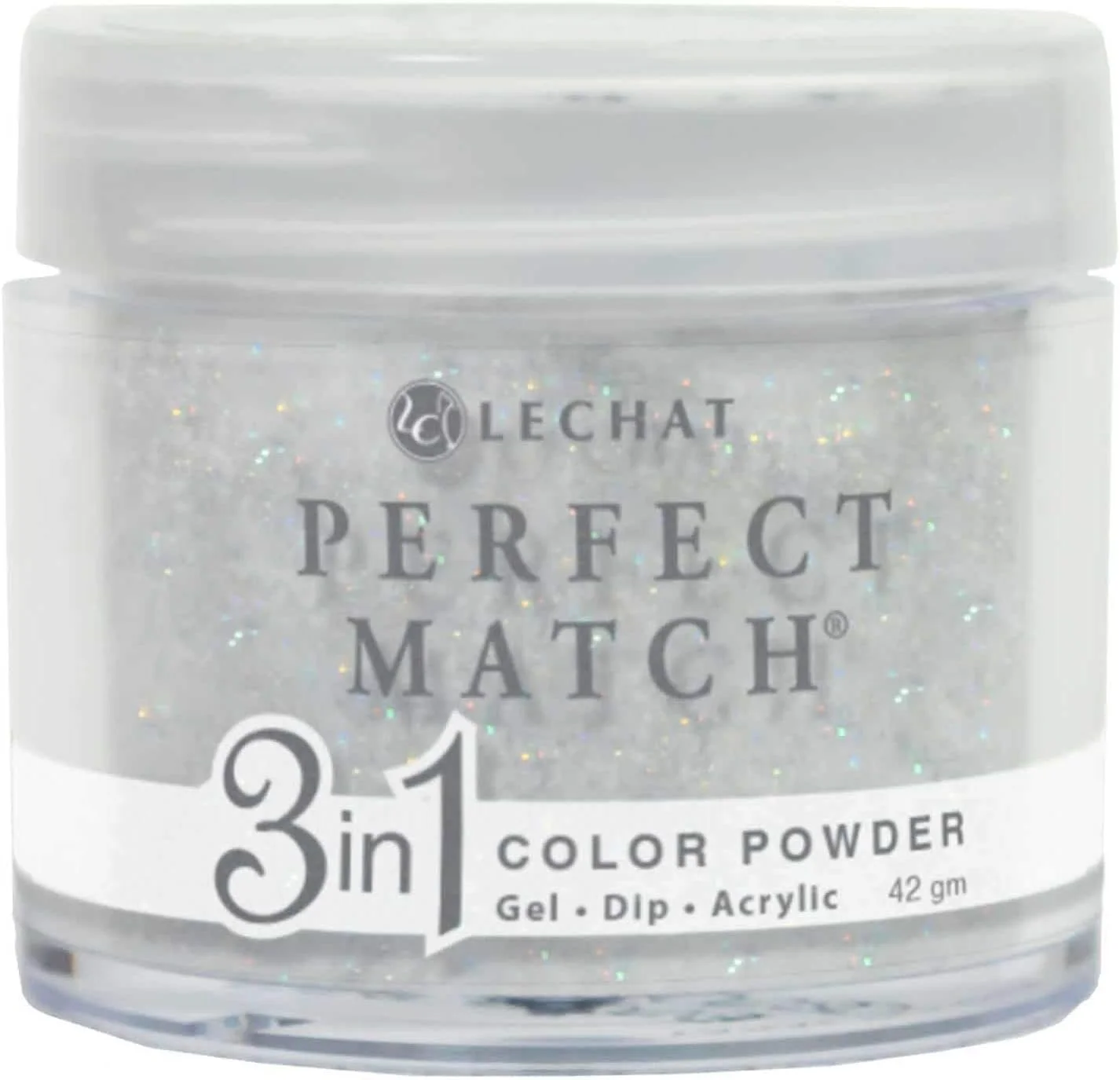 پودر کاشت ناخن Lechat، پودر اکریلیک 2oz 42 گرمی، سیستم دیپینگ، پودر دیپینگ (هولوگرام دیاموند)