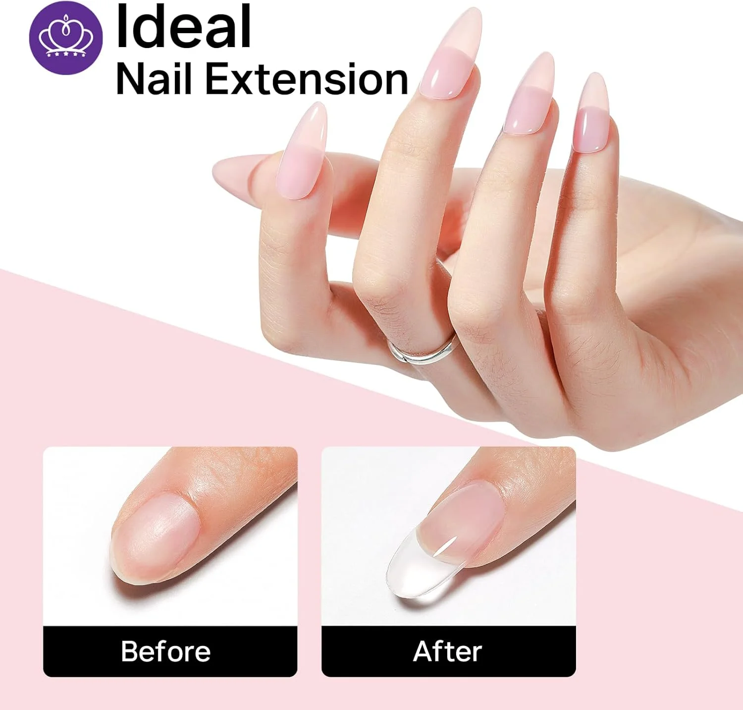 ژل سازنده شفاف 15 گرمی MIZHSE با نوک دقیق، چسب نگین 8 در 1 برای تزئین ناخن، چسب مجسمه سازی چند منظوره، اکستنشن ناخن و مدلینگ با برس ناخن