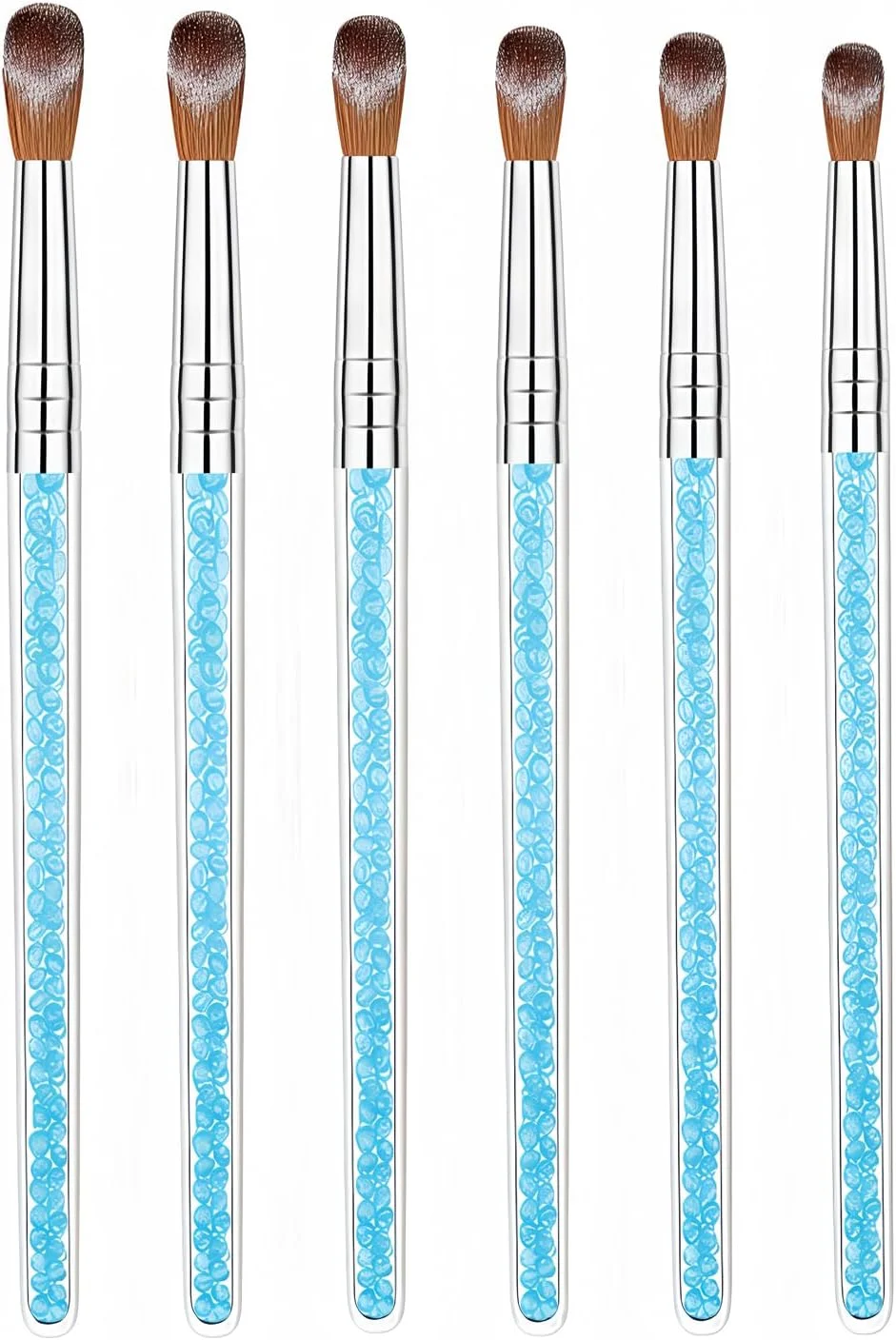 ست ۶ عددی قلم طراحی ناخن چند سایز برای پودر اکریلیک و دیپ - حکاکی سه بعدی دقیق، اکستنشن و جزئیات، نایلون 3A+ (حرفه ای و مبتدی)