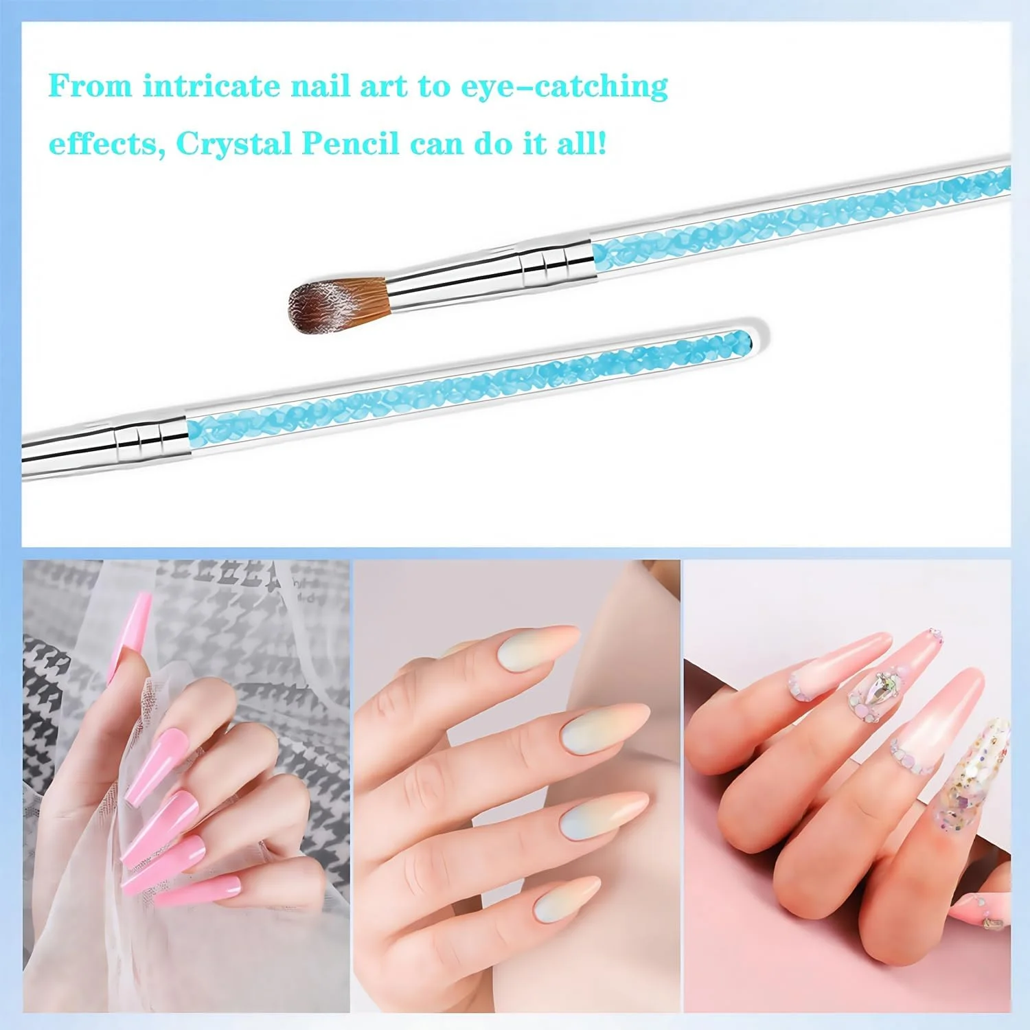 ست ۶ عددی قلم طراحی ناخن چند سایز برای پودر اکریلیک و دیپ - حکاکی سه بعدی دقیق، اکستنشن و جزئیات، نایلون 3A+ (حرفه ای و مبتدی)