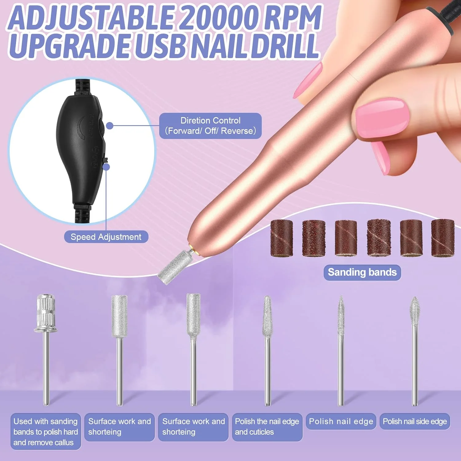 ست کاشت ناخن اکریلیک Curkey به همراه دستگاه سوهان برقی - پودر اکریلیک و مایع مونومر حرفه ای به همراه دستگاه سوهان برقی، تاپ کت و بیس کت برای شروع کار و طراحی ناخن در منزل