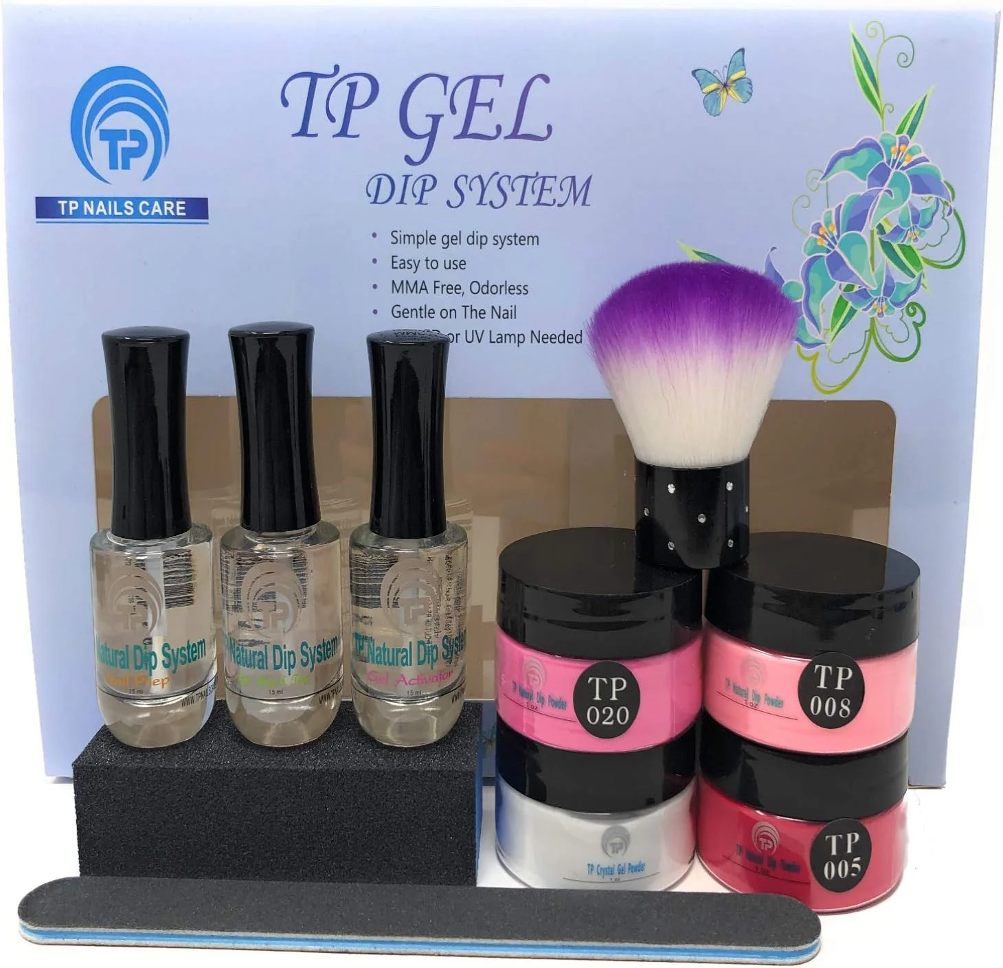 کیت پودر دیپ. پودرهای رنگی کامل برای دیپ ناخن. 30 گرم در هر ظرف