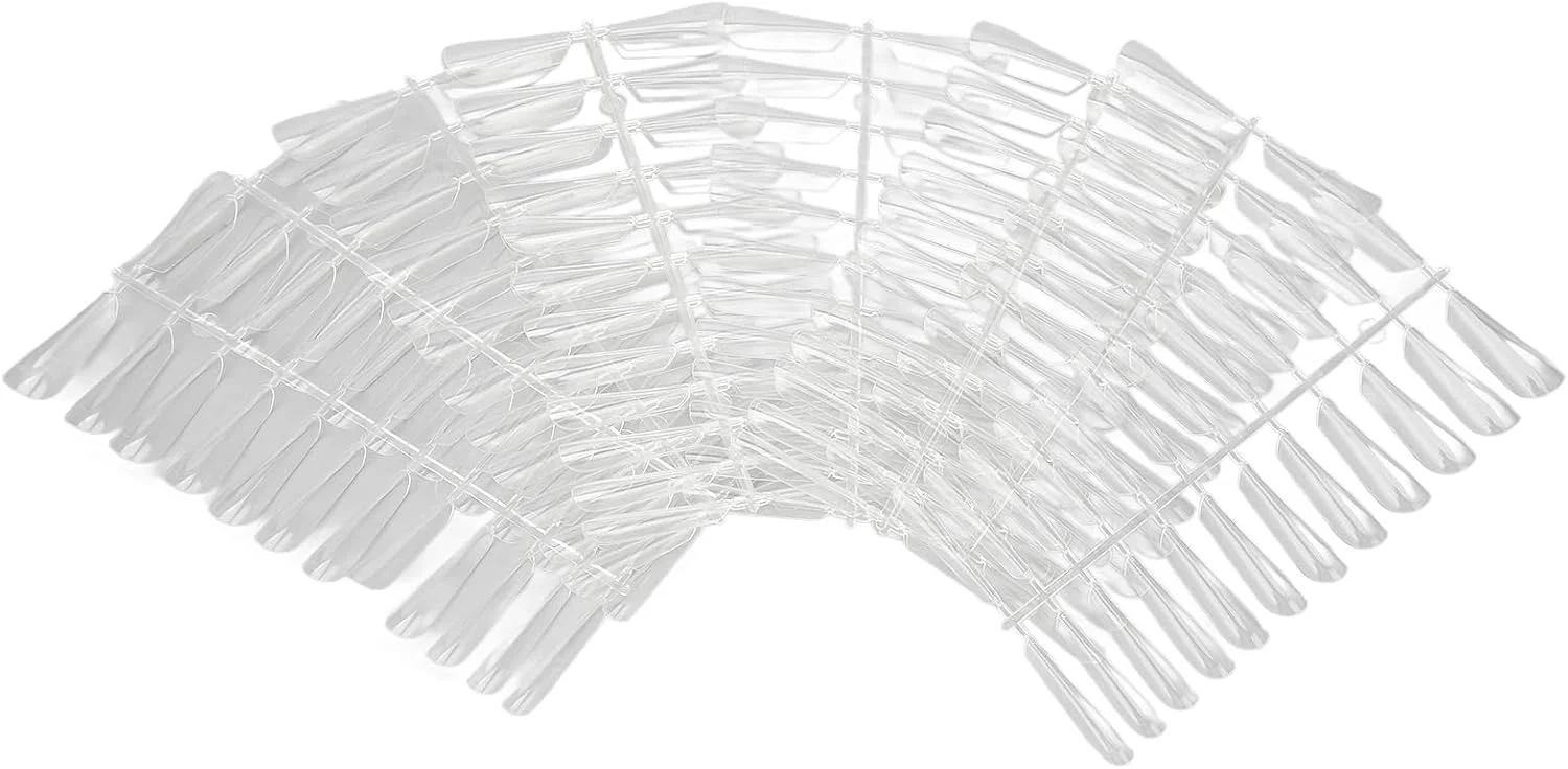 سوراندی، مناسب برای مانیکور، چند منظوره، 240 عدد ناخن مصنوعی شفاف، مناسب برای طراحی ناخن، پوشش کامل، نوک های شفاف با اندازه های مختلف، مناسب برای پودر اکریلیک و ژل ناخن