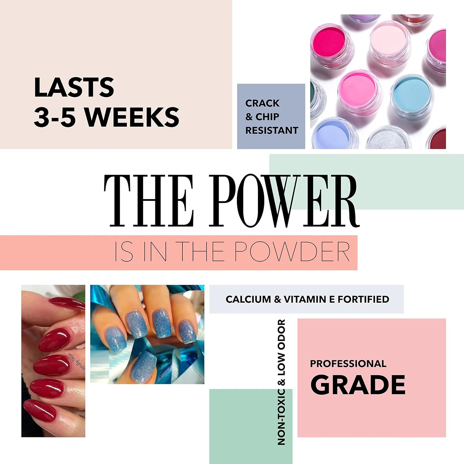 پودر دیپ ناخن رول - کیت استارتر 4 رنگ، ست مانیکور با چهار پودر دیپ و ست مایع دیپ. In the Mood